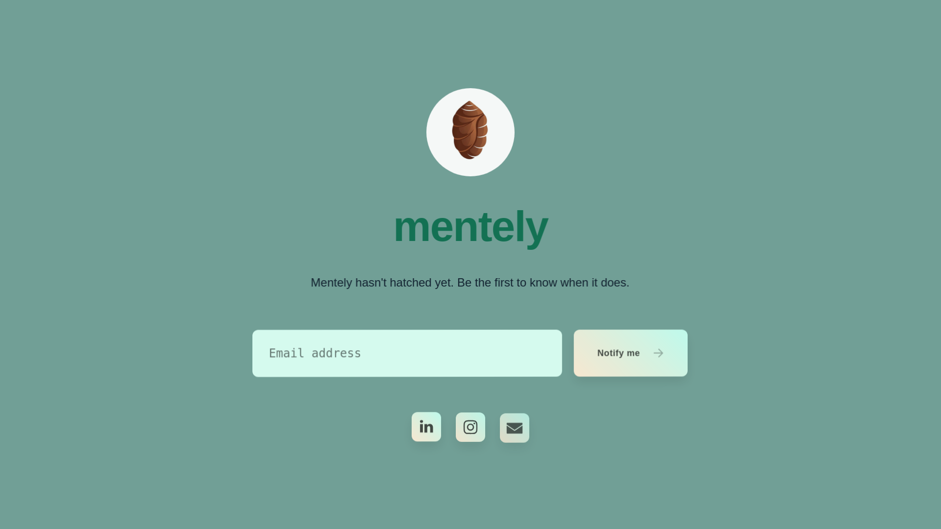 website screenshot of https://trymentely.com