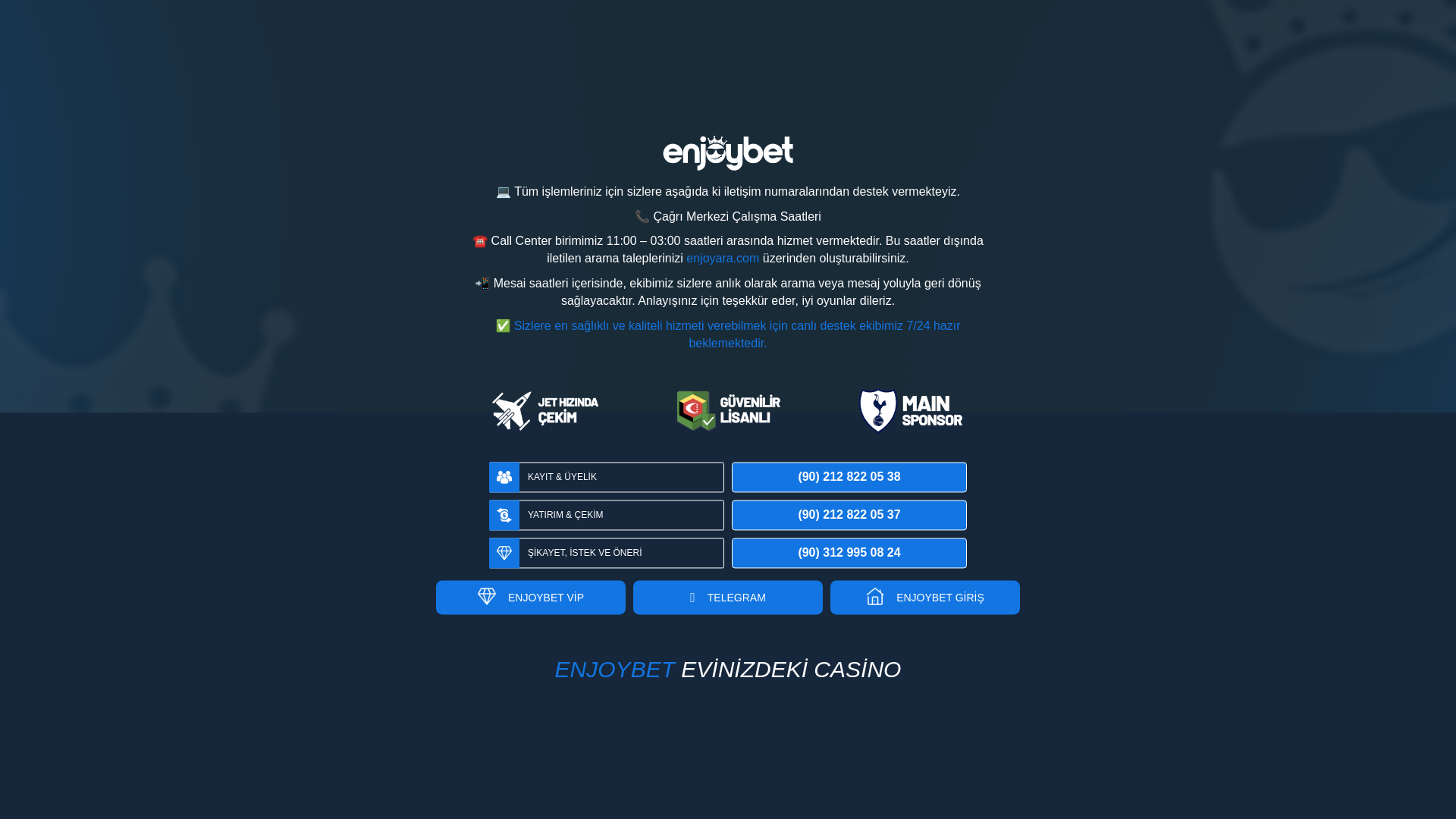 website screenshot of https://iletisimenjoy.com/