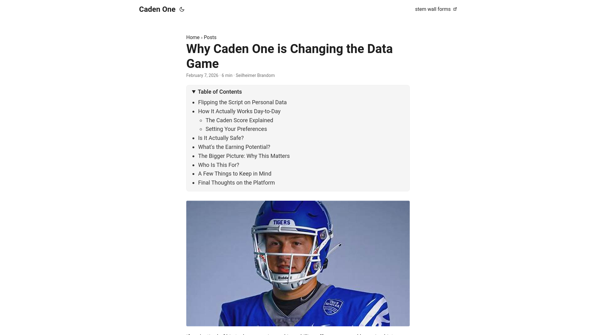 website screenshot of https://caden-one.pages.dev/