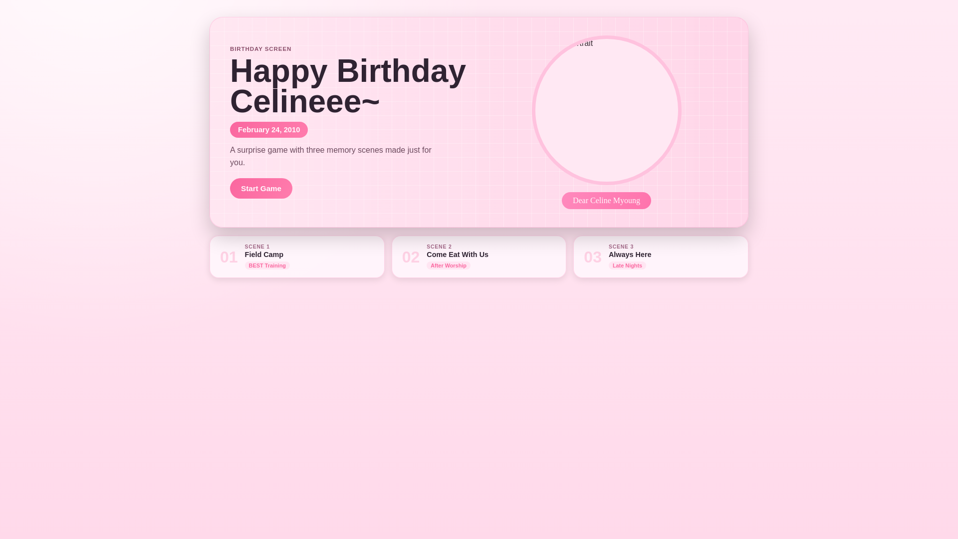 website screenshot of https://celinefattiemyoungbday.pages.dev/