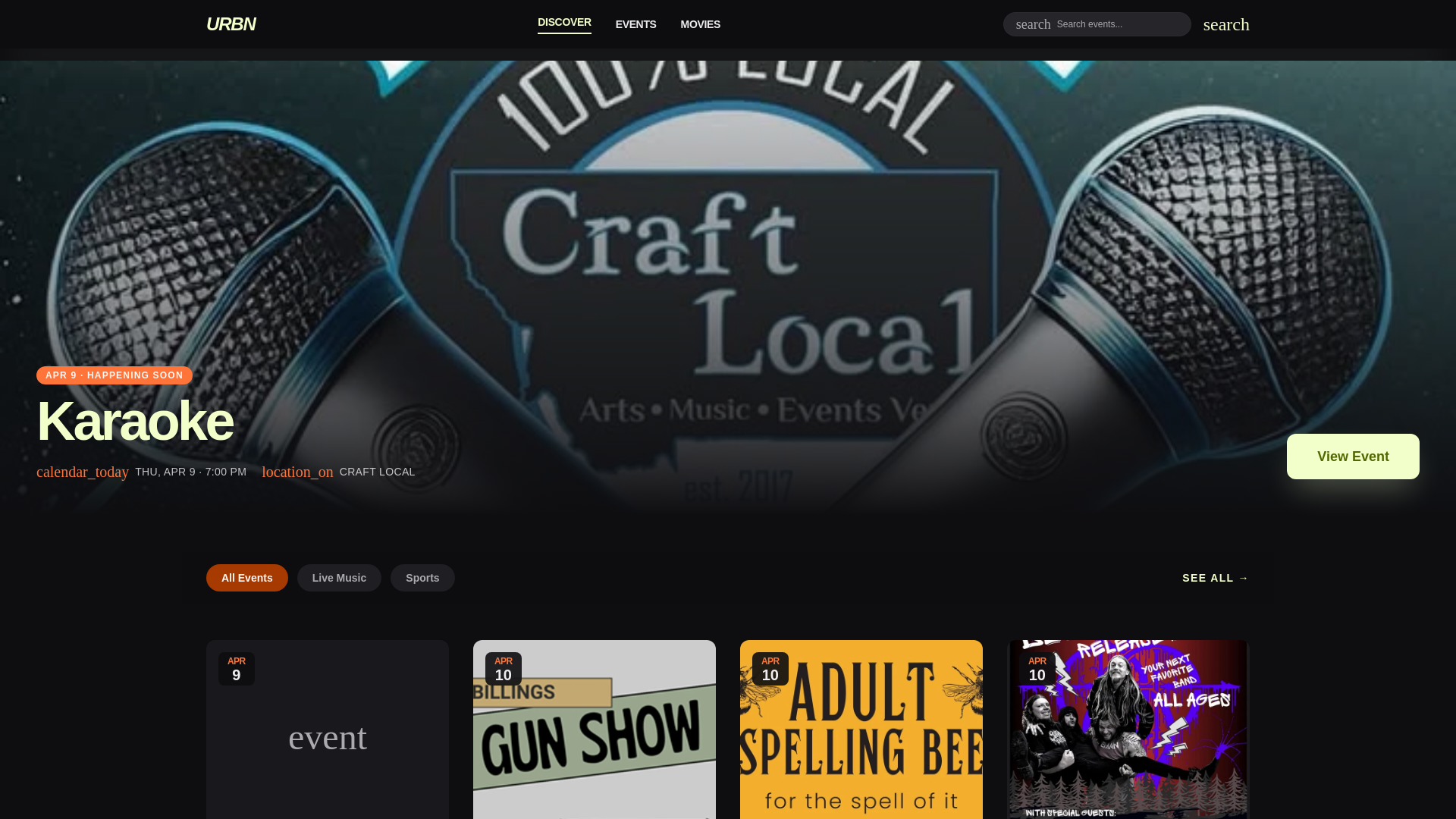 website screenshot of https://urbn-website.pages.dev/