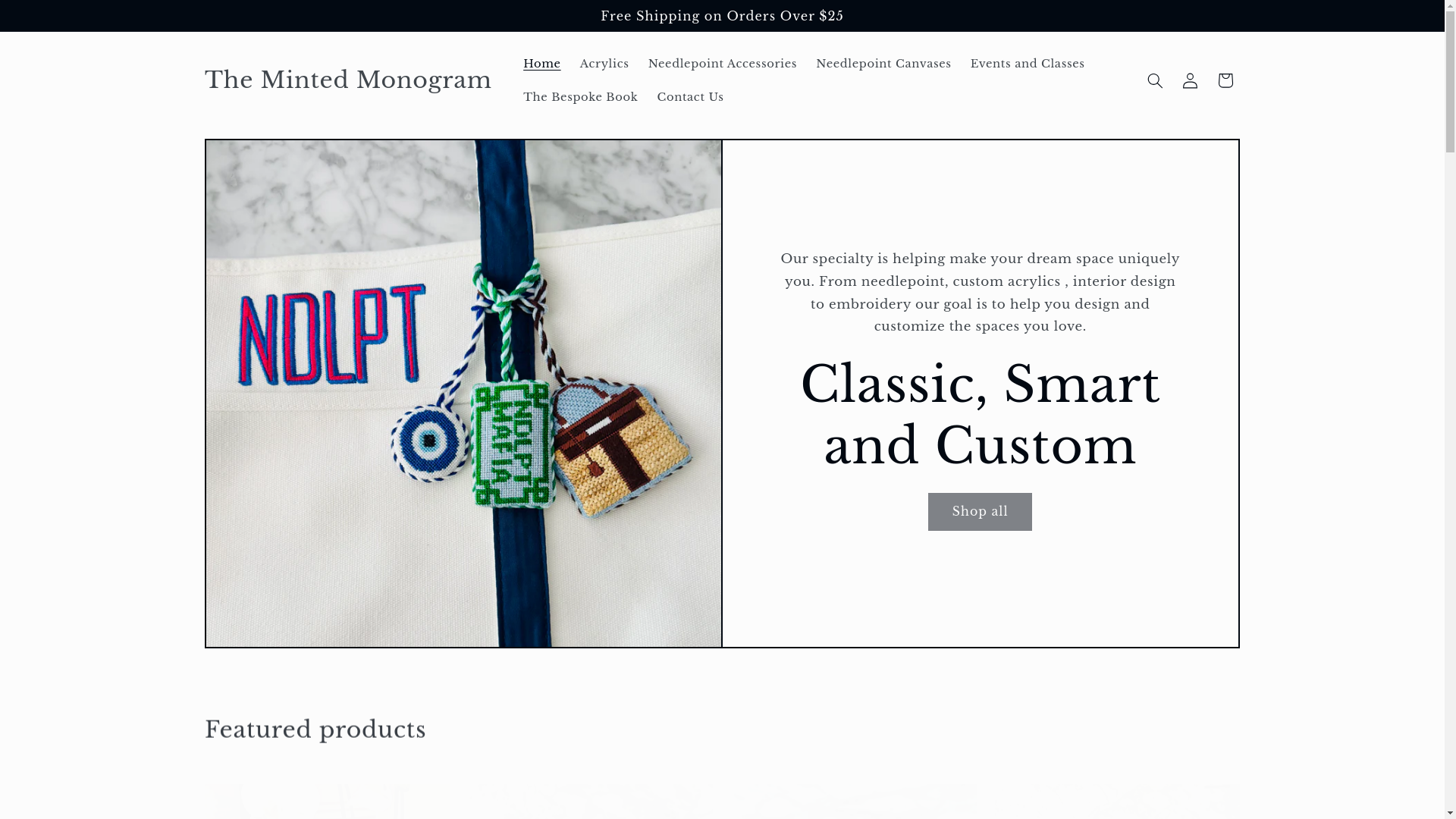 website screenshot of https://theminteddesign.com/