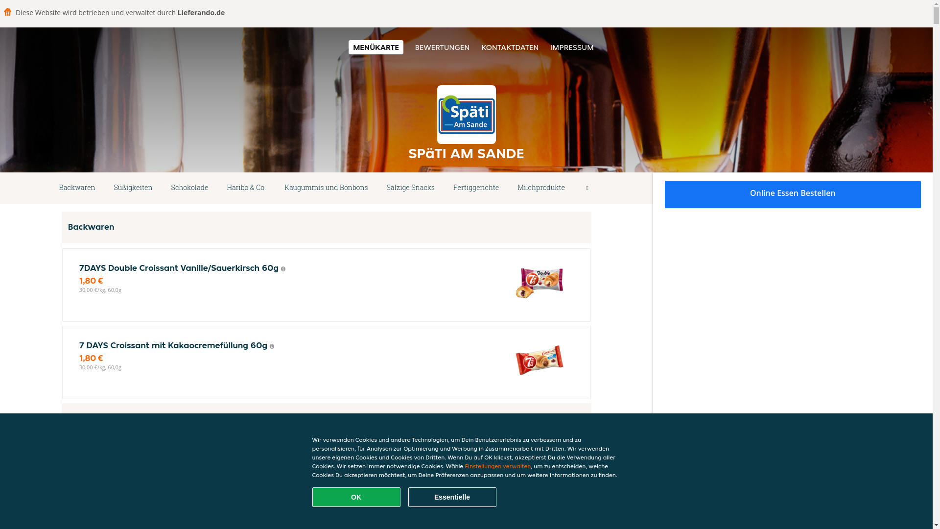 website screenshot of https://spatiamsande-luneburg.de/