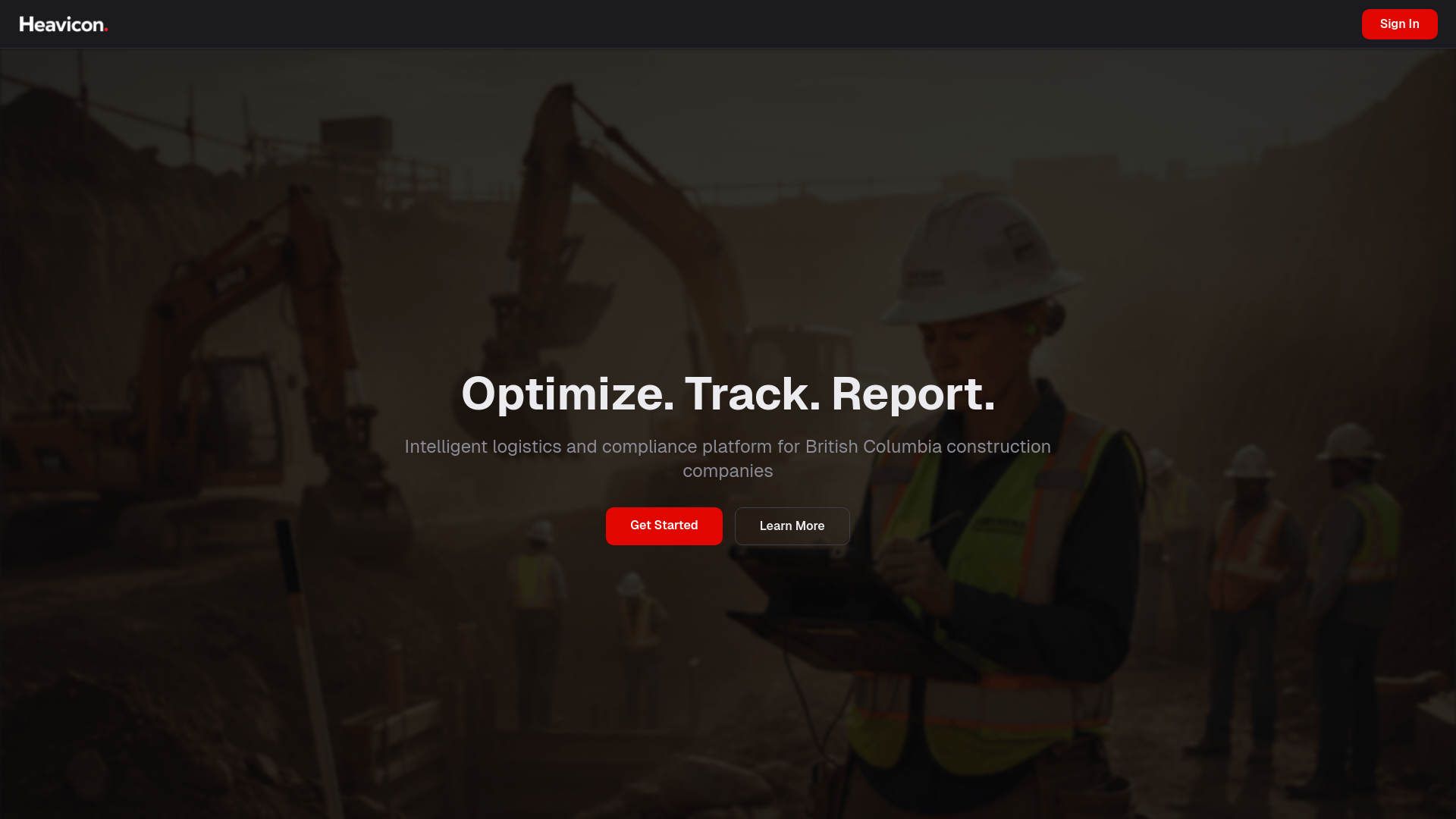 website screenshot of https://heavicon.com/