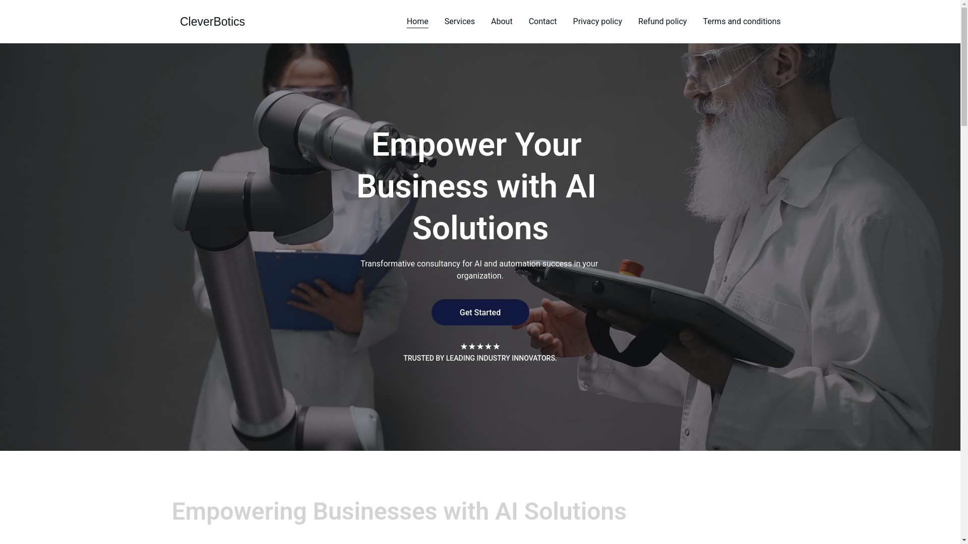 website screenshot of https://cleverbotics.xyz/