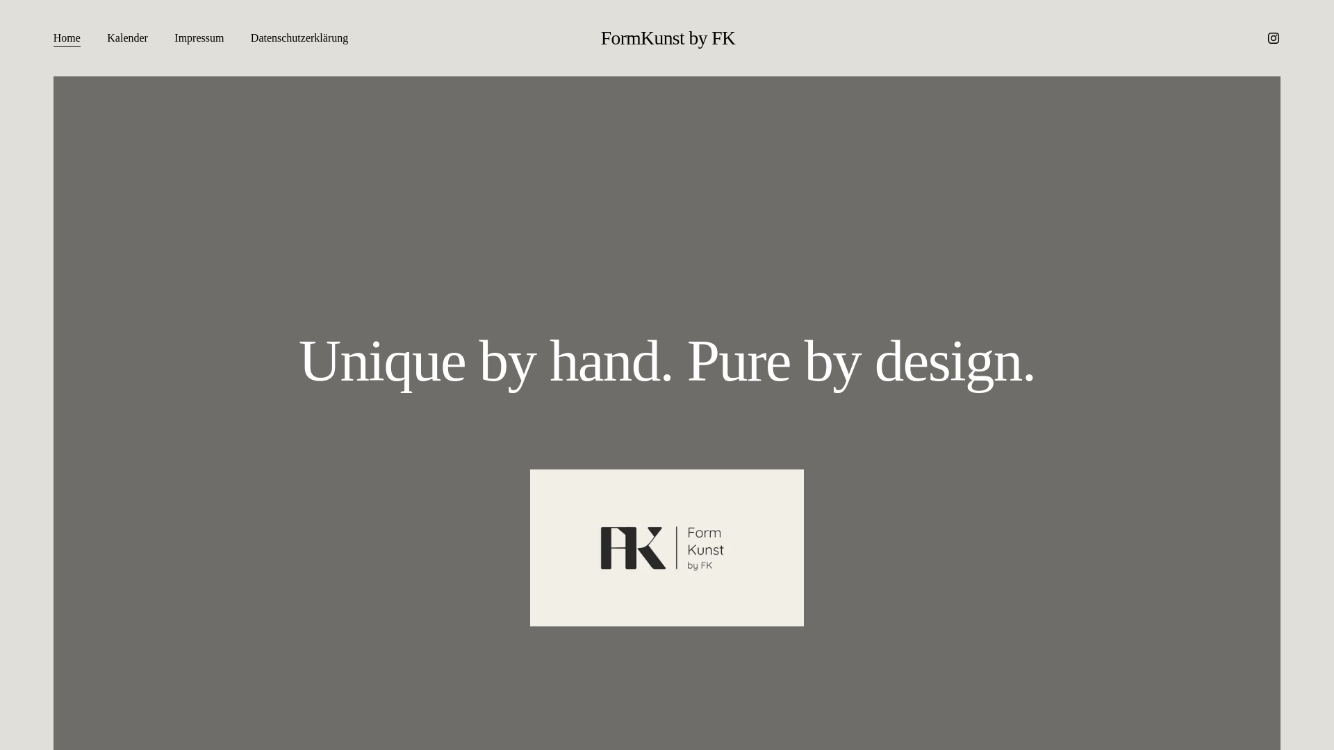 website screenshot of https://formkunstbyfk.de