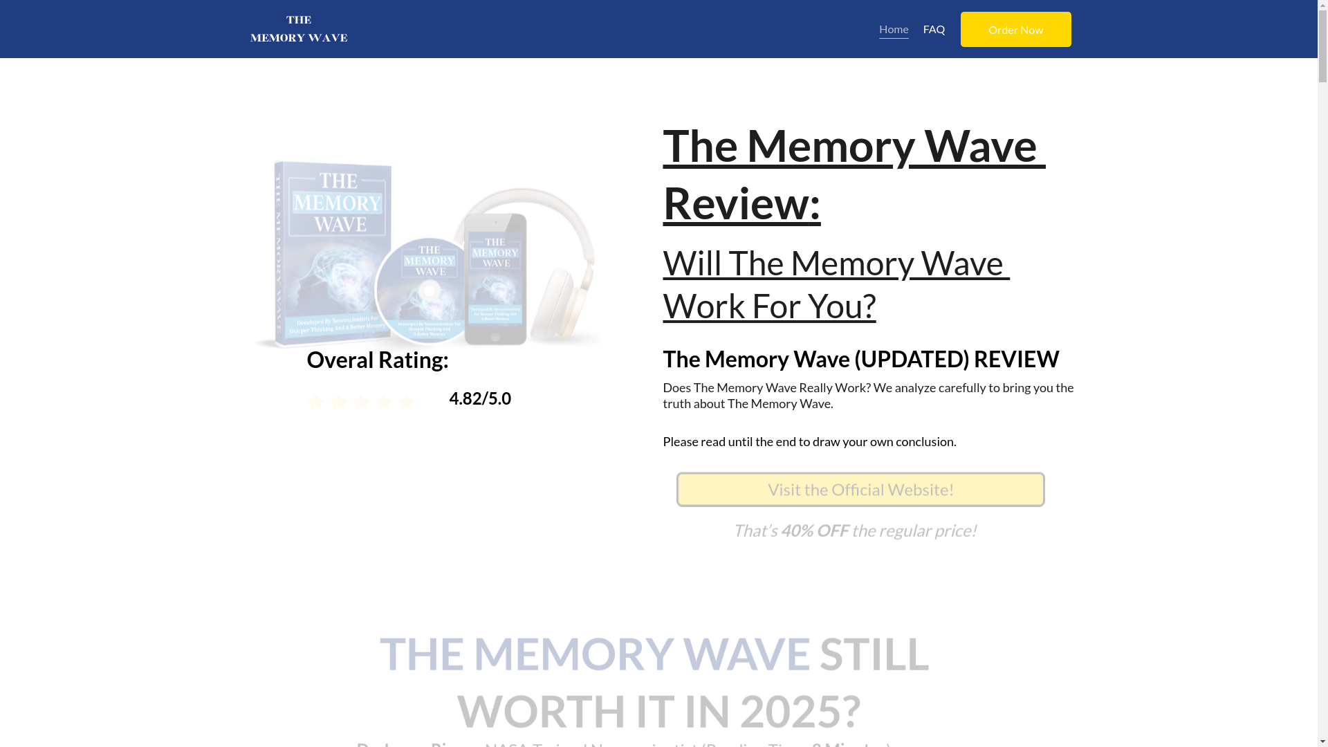 website screenshot of https://thememorywavereview.space/