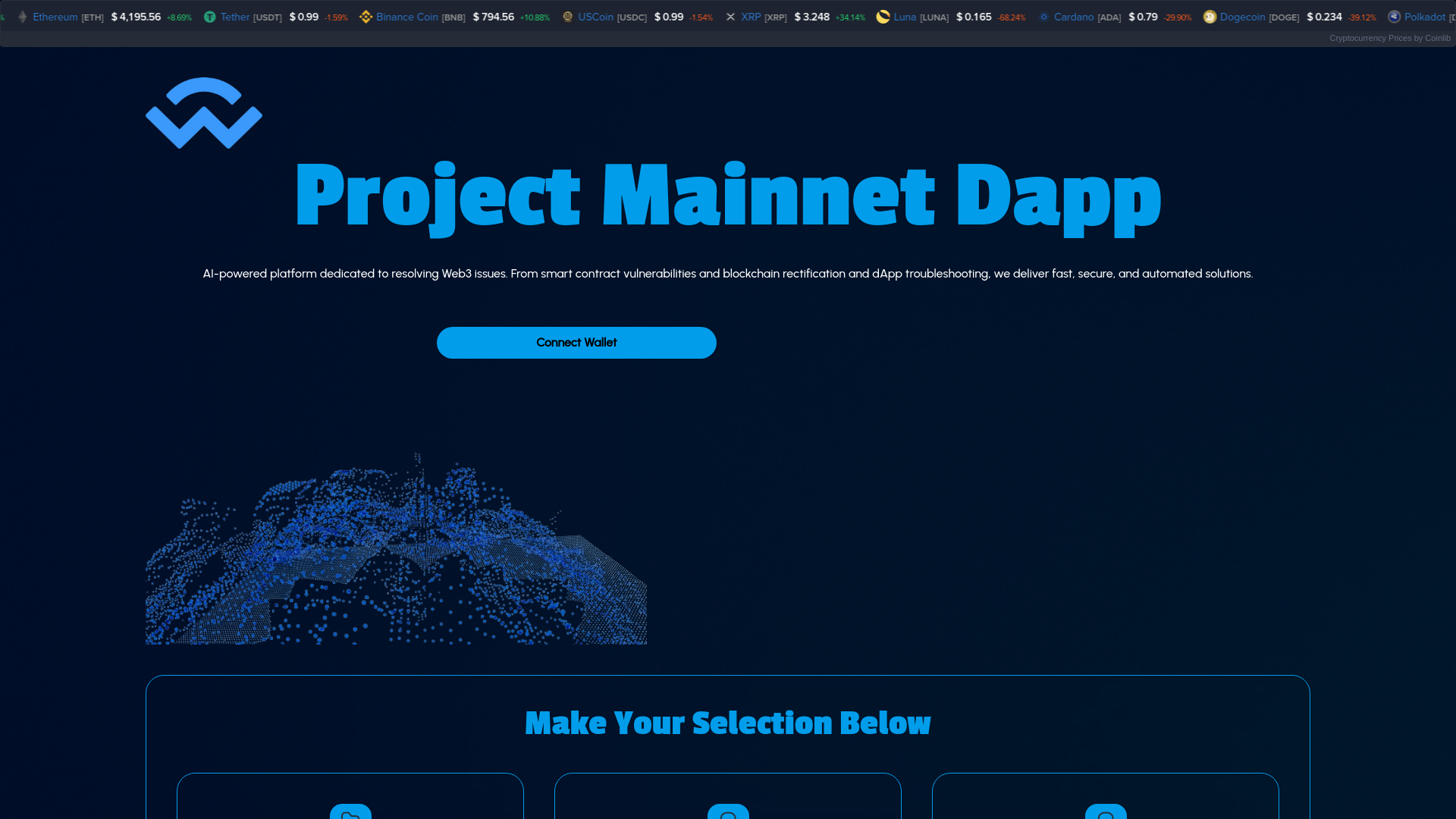 website screenshot of https://dappsolution-cypherock.pages.dev/