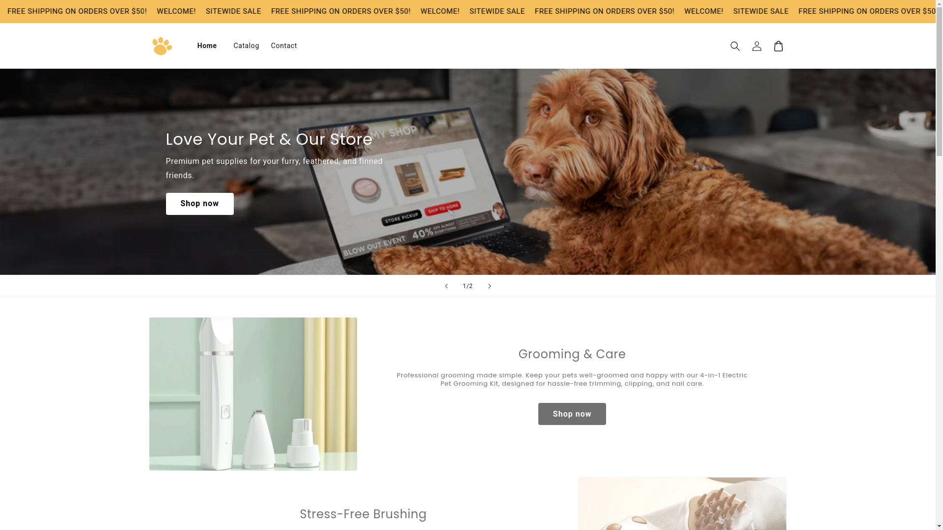 website screenshot of https://shibachan.store/