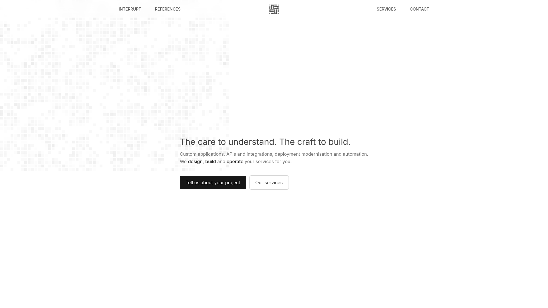 website screenshot of https://interrupt-marketing.pages.dev/