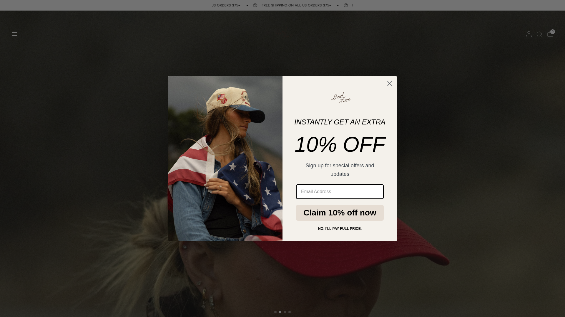 website screenshot of https://loudfacesupply.com/