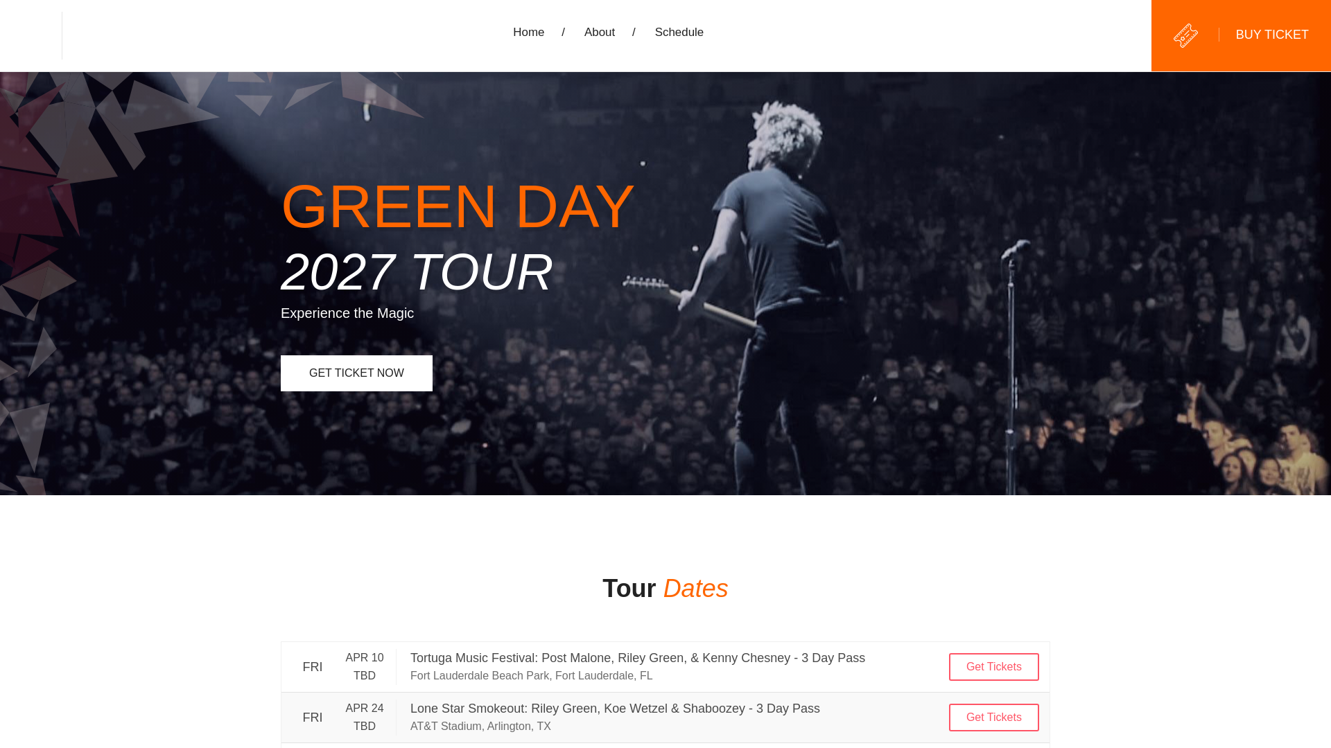 website screenshot of https://greendaytour2027.us/