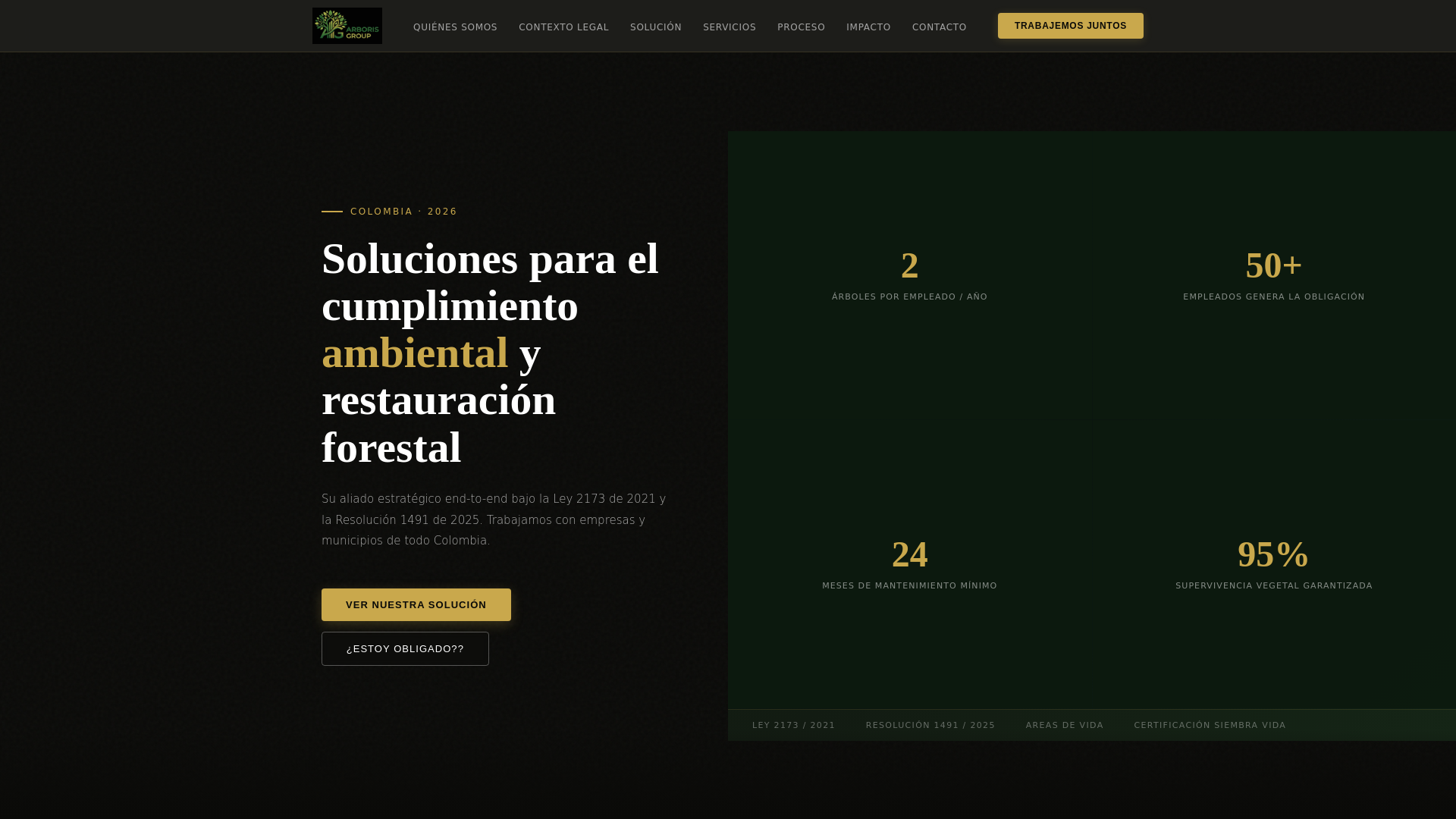 website screenshot of https://arborisgroup.co/