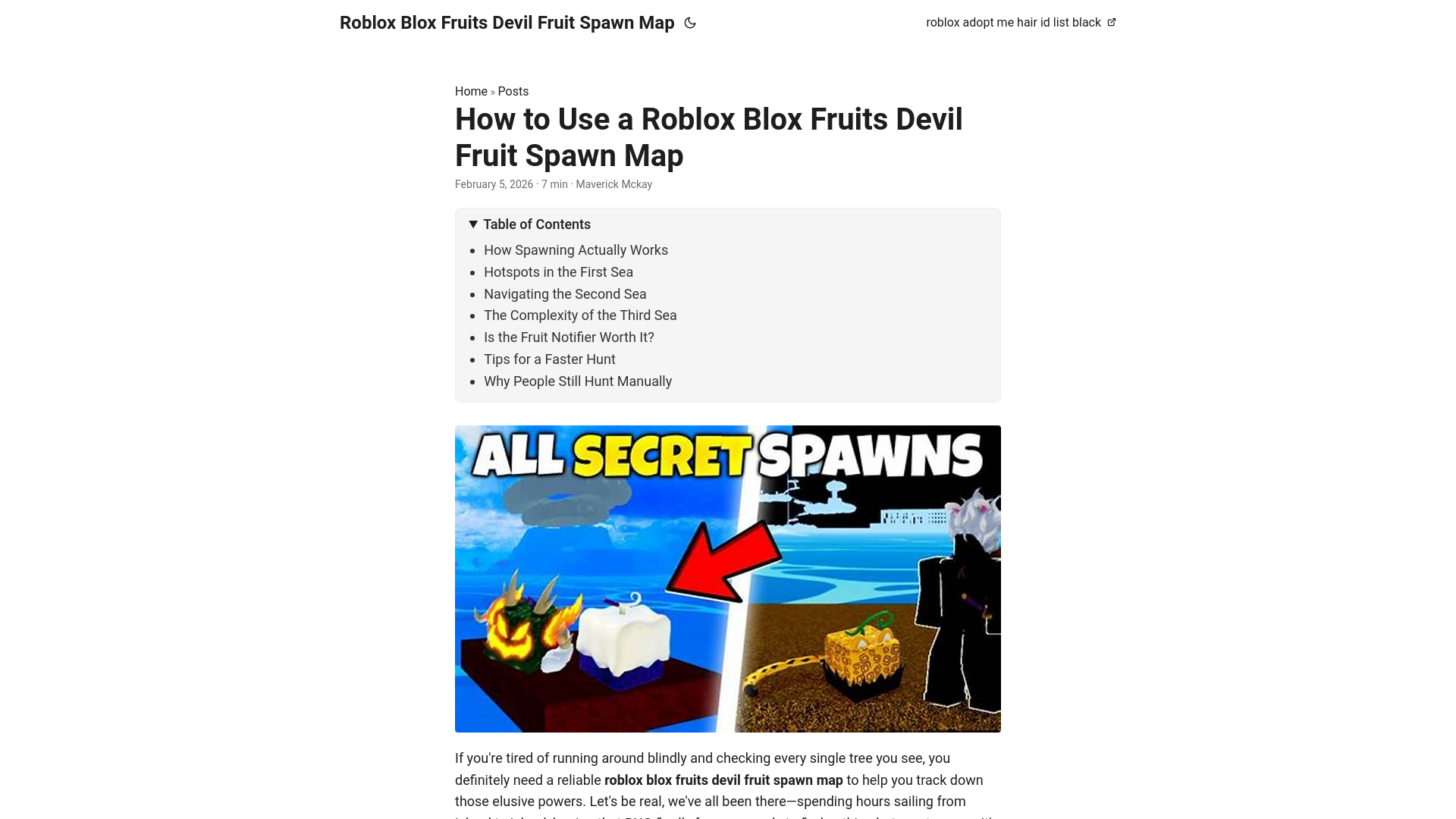 website screenshot of https://roblox-blox-fruits-devil-fruit-spawn-map.pages.dev/