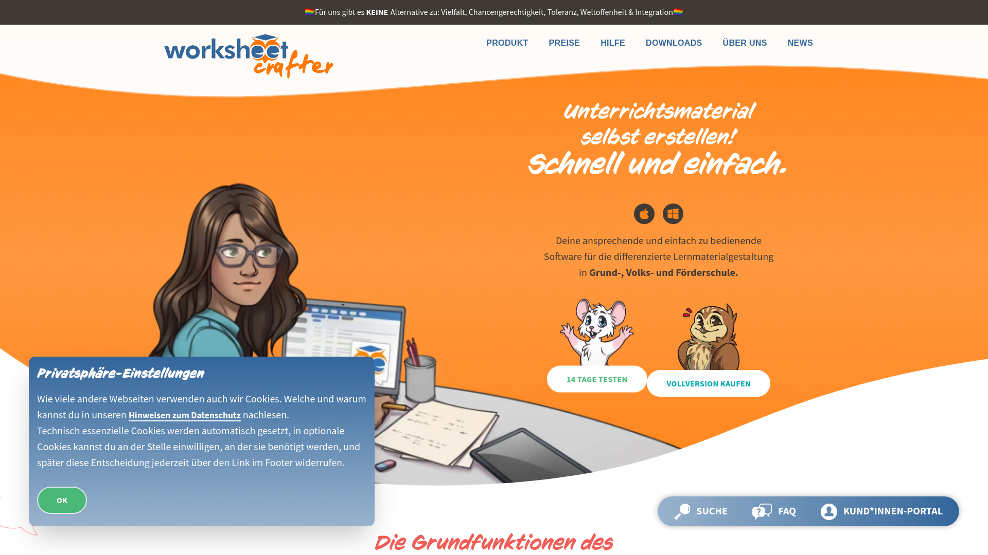 website screenshot of https://getschoolcraft.com