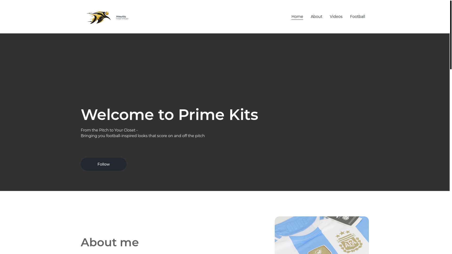 website screenshot of https://primekits10.co.uk/