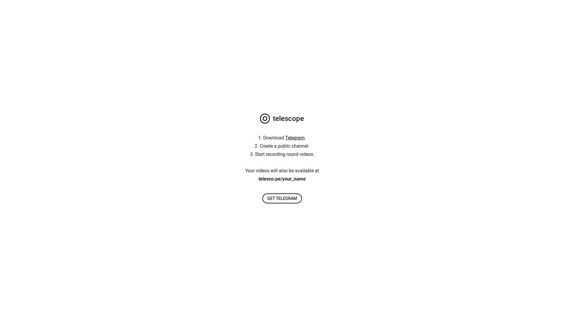 website screenshot of https://telesco.pe