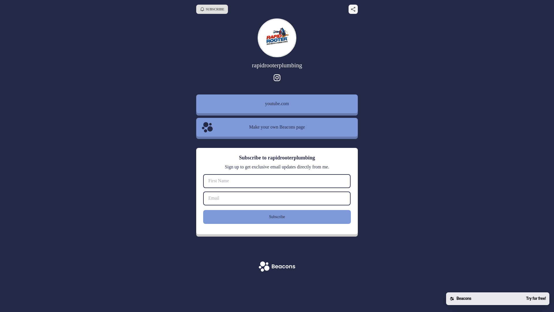 website screenshot of https://rapidrooterplumbing.store/
