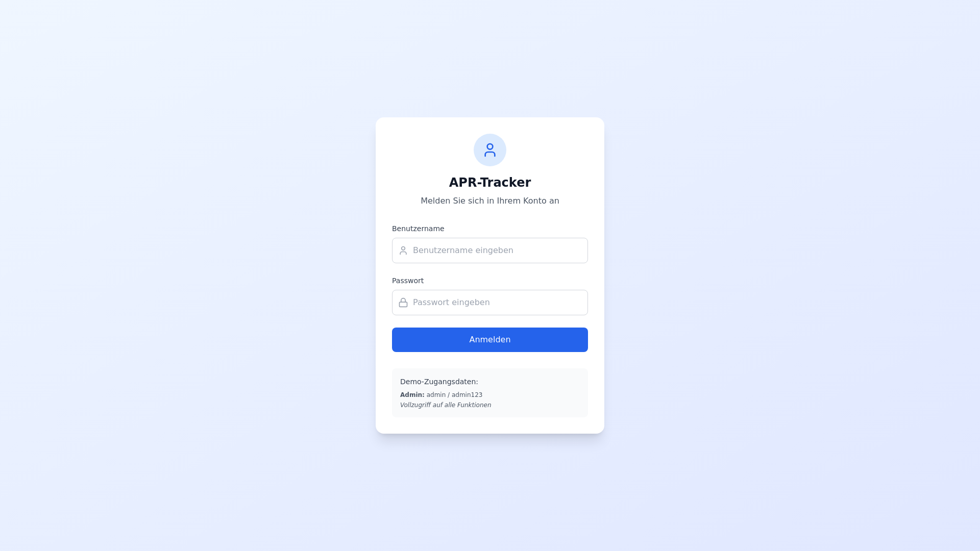 website screenshot of https://apr-tracking.de/