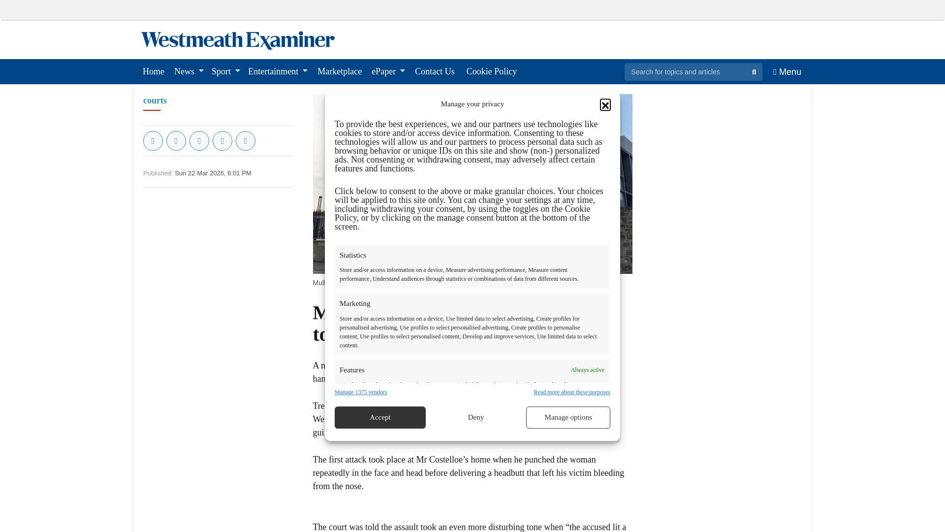 website screenshot of https://www.westmeathexaminer.ie/2026/03/22/man-who-violently-attacked-woman-told-to-engage-with-probation/