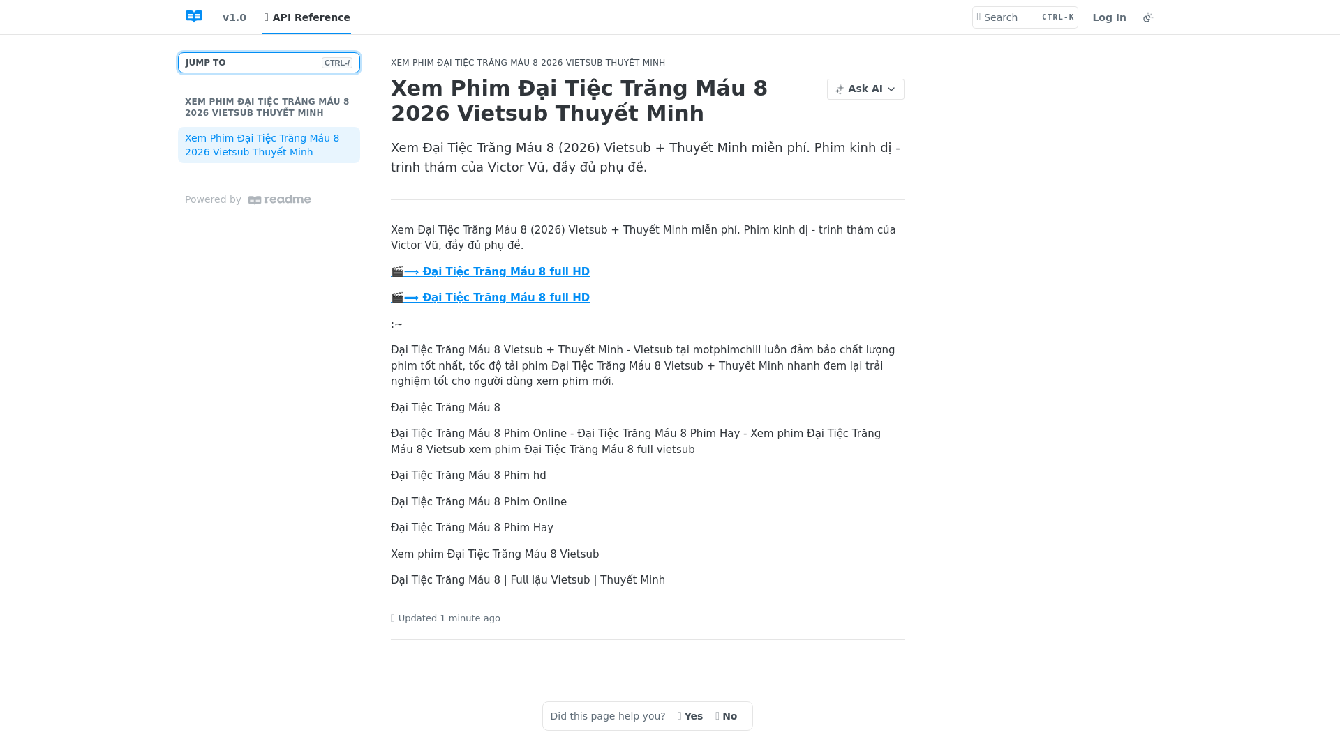 website screenshot of https://phimdaitiectrangmau-8.readme.io/reference/xemdaitiectrangmau8