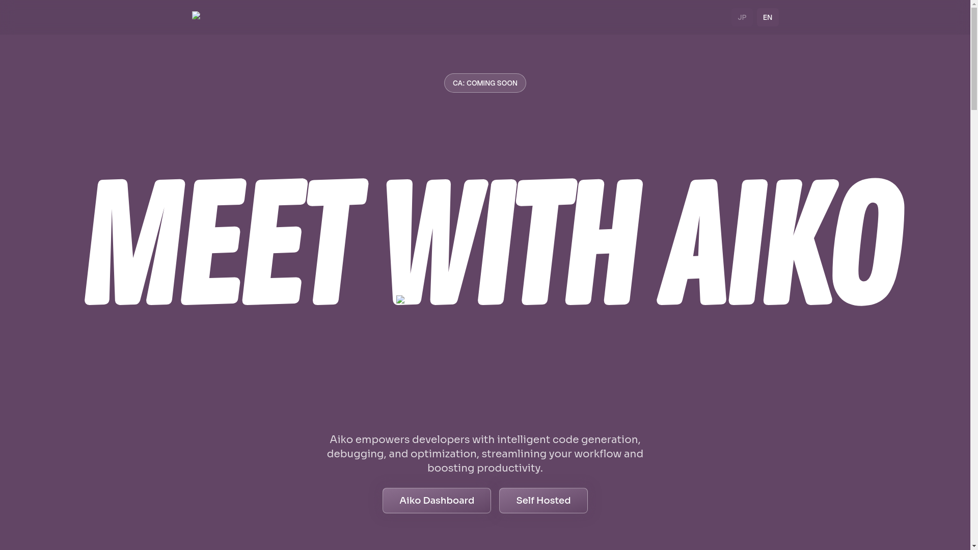 website screenshot of https://aikocode.dev/