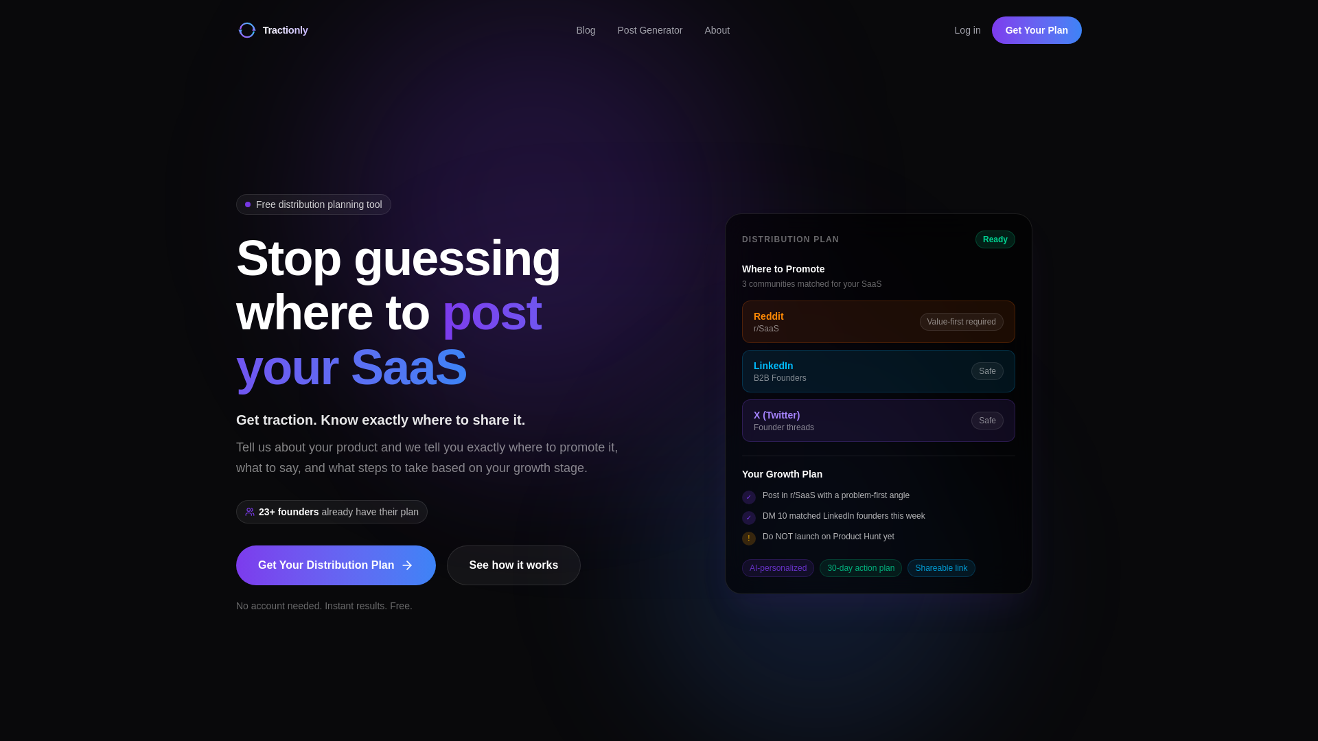 website screenshot of https://tractionly.net/