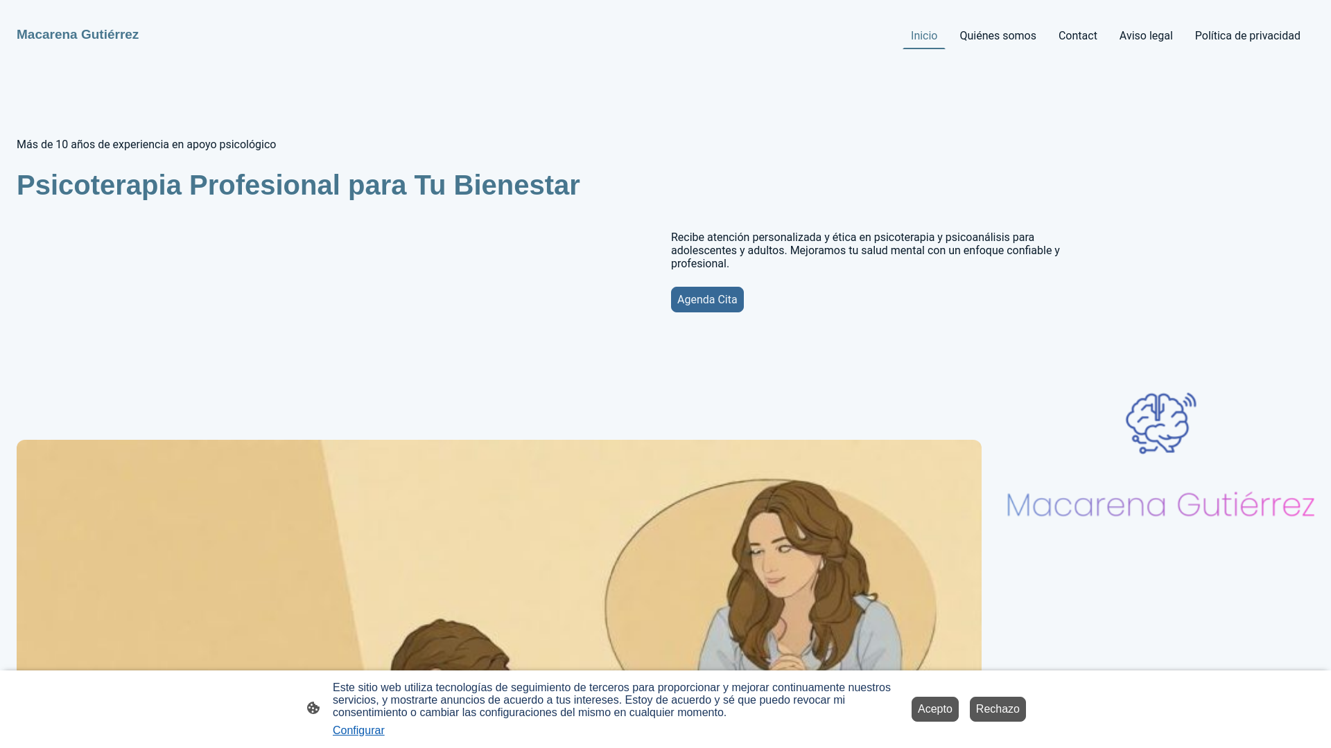 website screenshot of https://macarenagtz.mx/