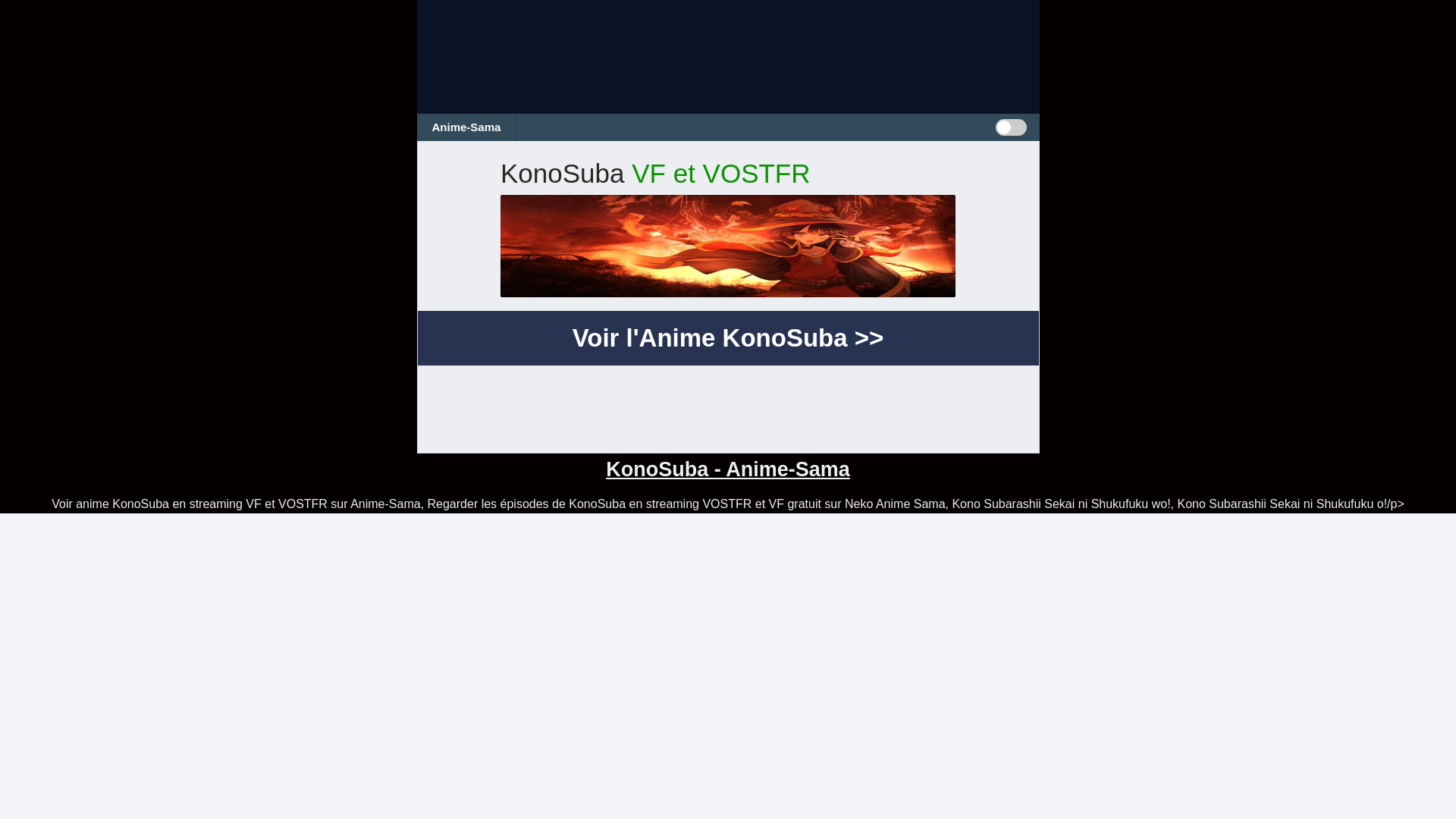 website screenshot of https://anime-sama-konosuba.pages.dev/