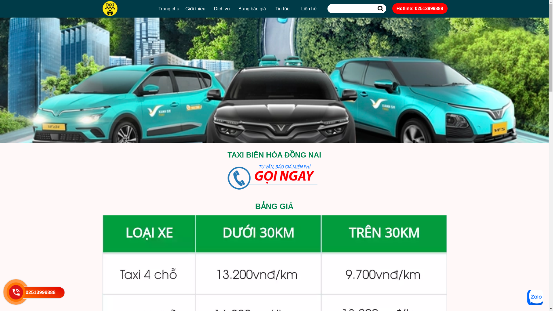 website screenshot of https://taxibienhoa3s.site/