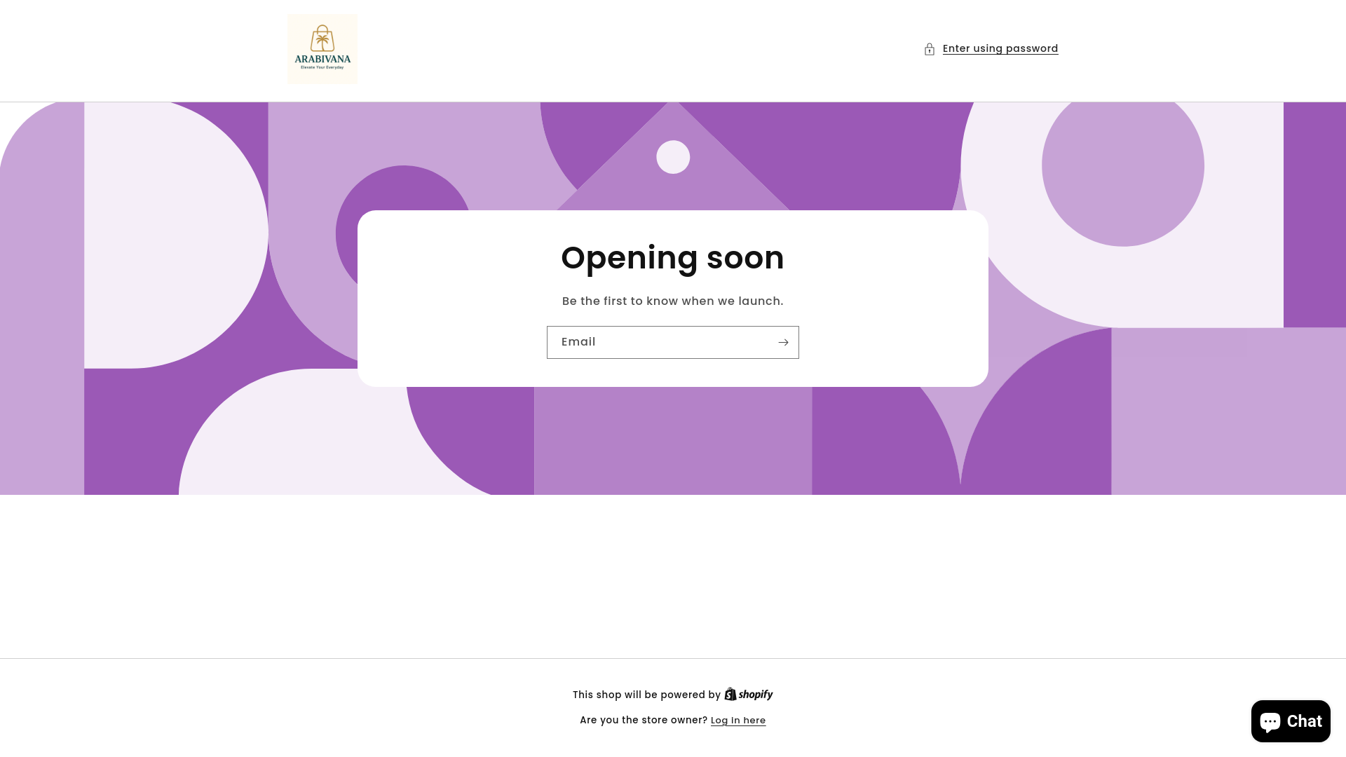 website screenshot of https://arabivana.com/