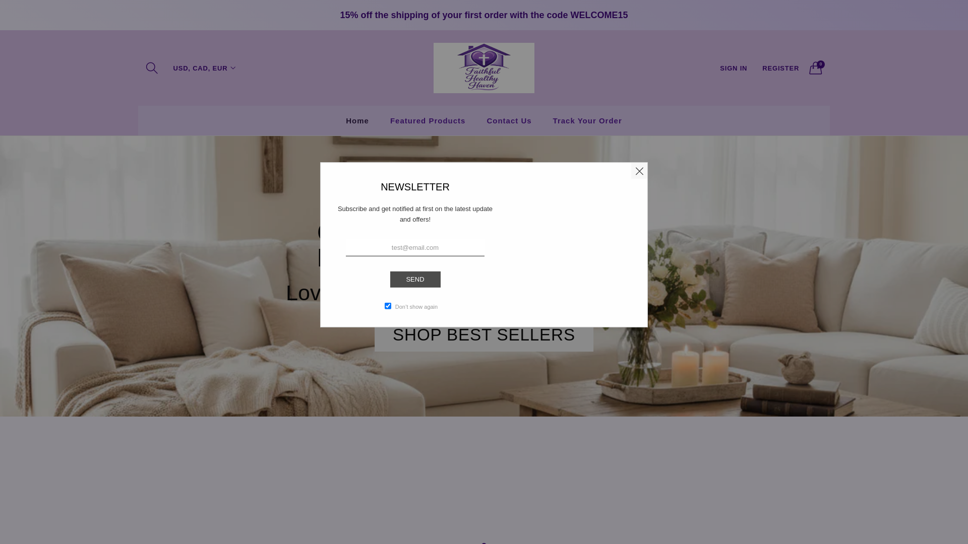 website screenshot of https://faithfulhealthyhaven.com/