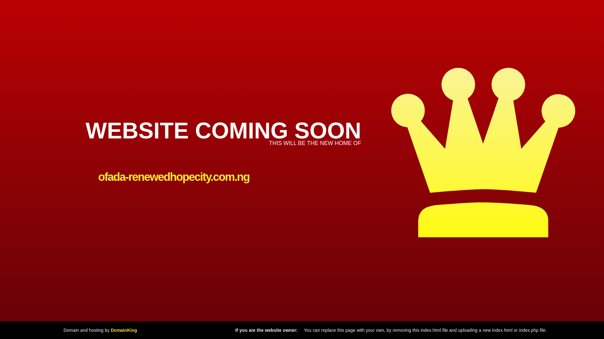 website screenshot of https://ofada-renewedhopecity.com.ng/
