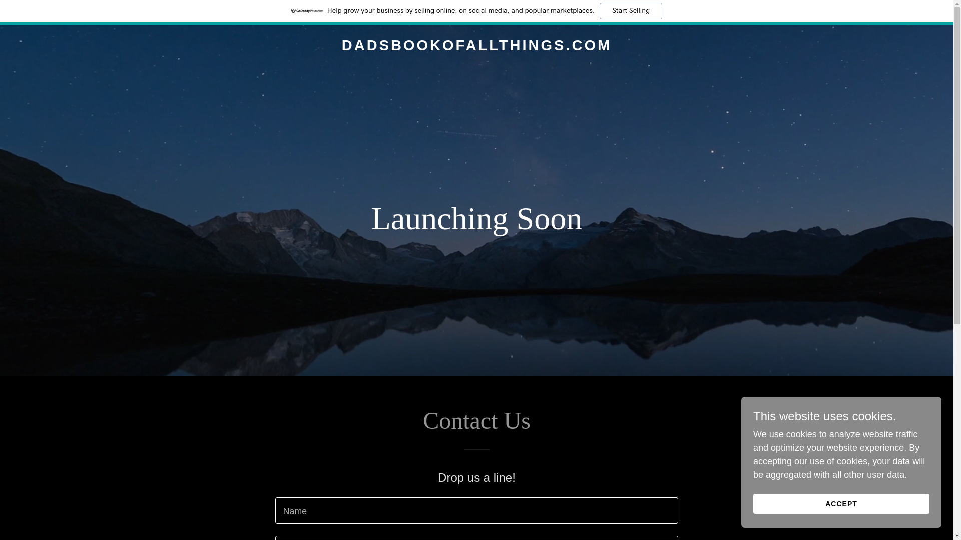 website screenshot of https://dadsbookofallthings.com/