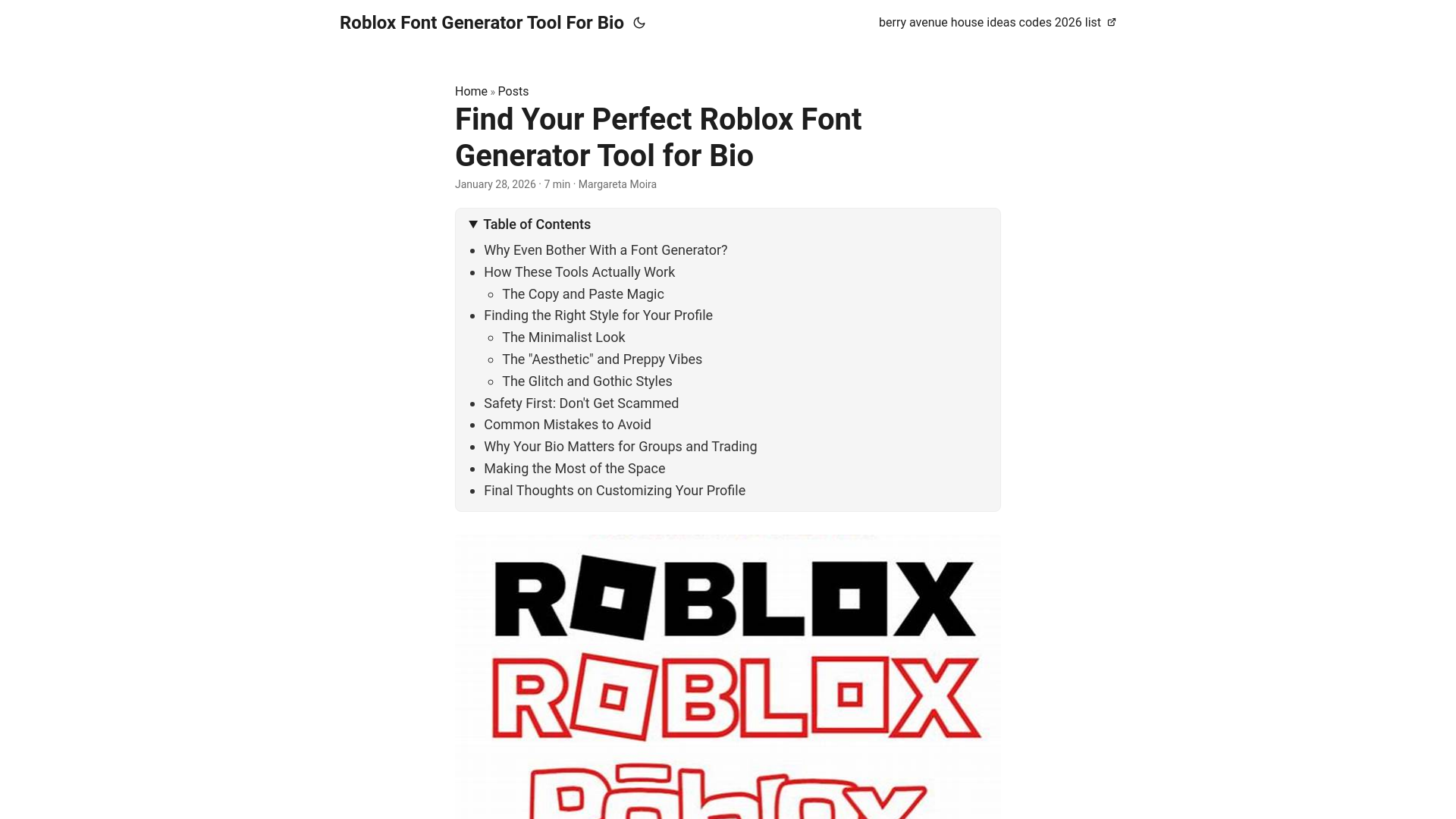 website screenshot of https://roblox-font-generator-tool-for-bio.pages.dev/