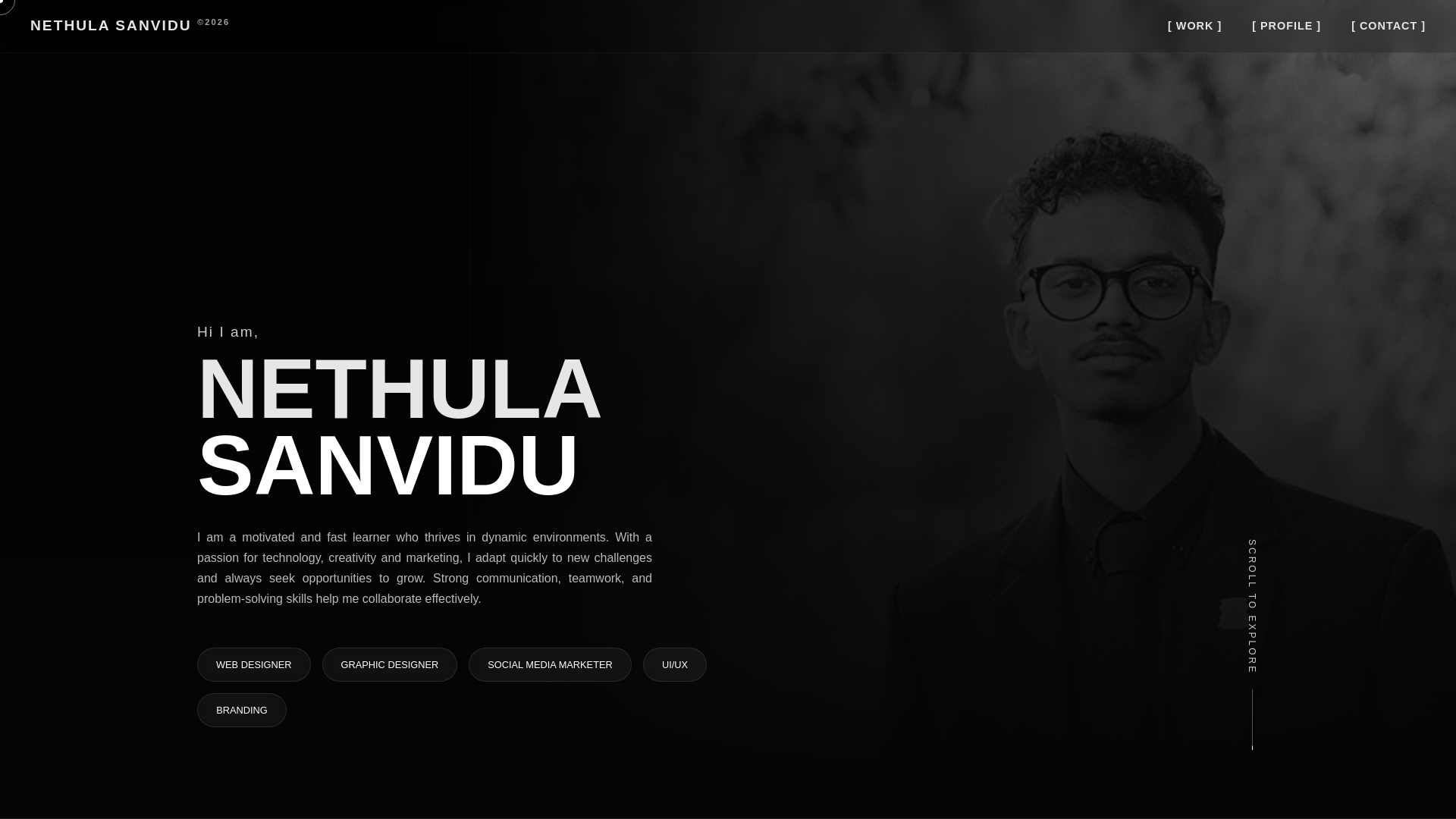 website screenshot of https://nethulasanvidu.works/