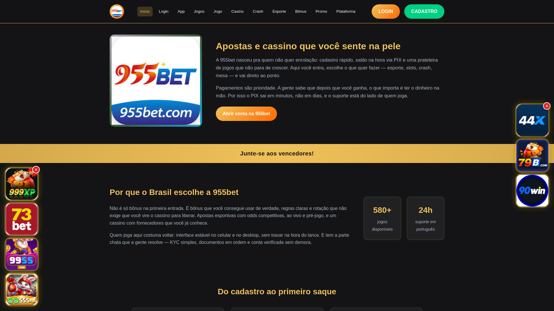 website screenshot of https://955betbv.com/