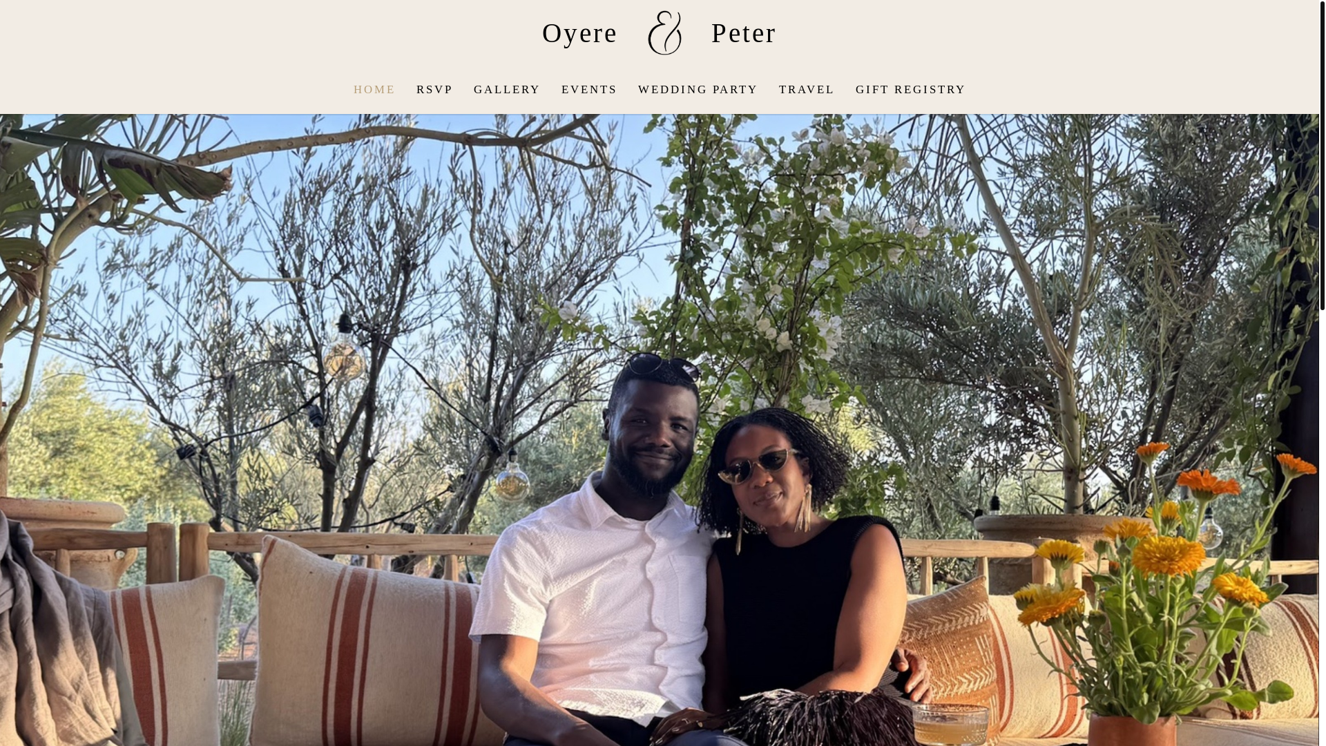 website screenshot of https://oyereandpeter.com/