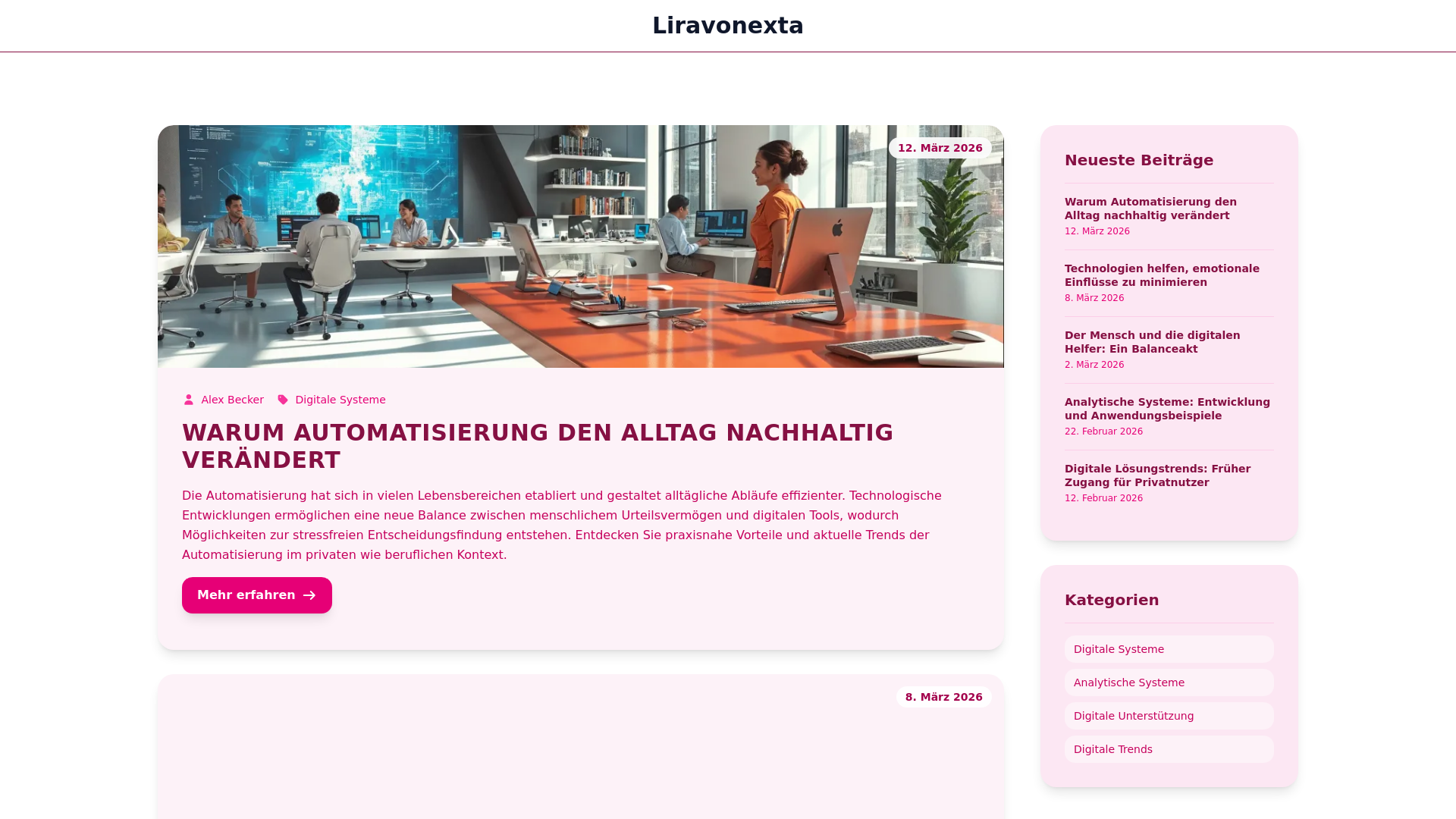 website screenshot of https://liravonexta.com/
