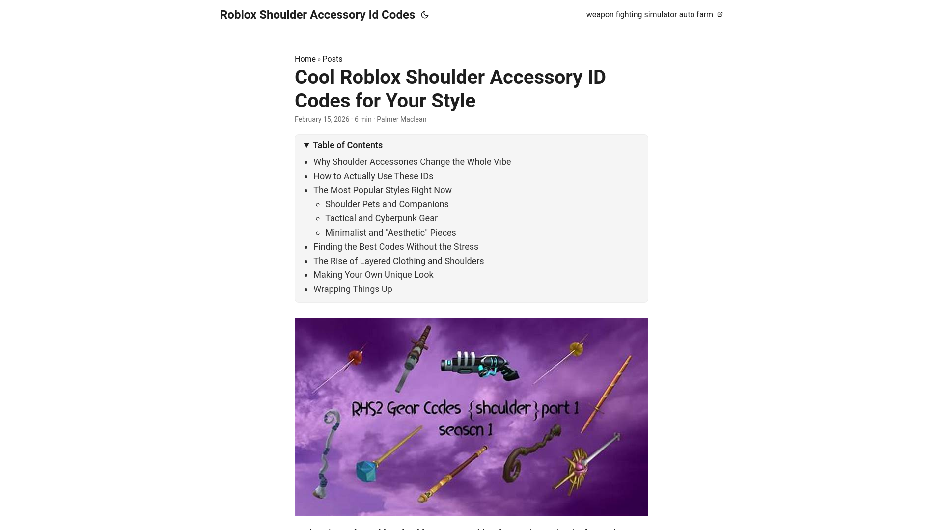 website screenshot of https://roblox-shoulder-accessory-id-codes.pages.dev/