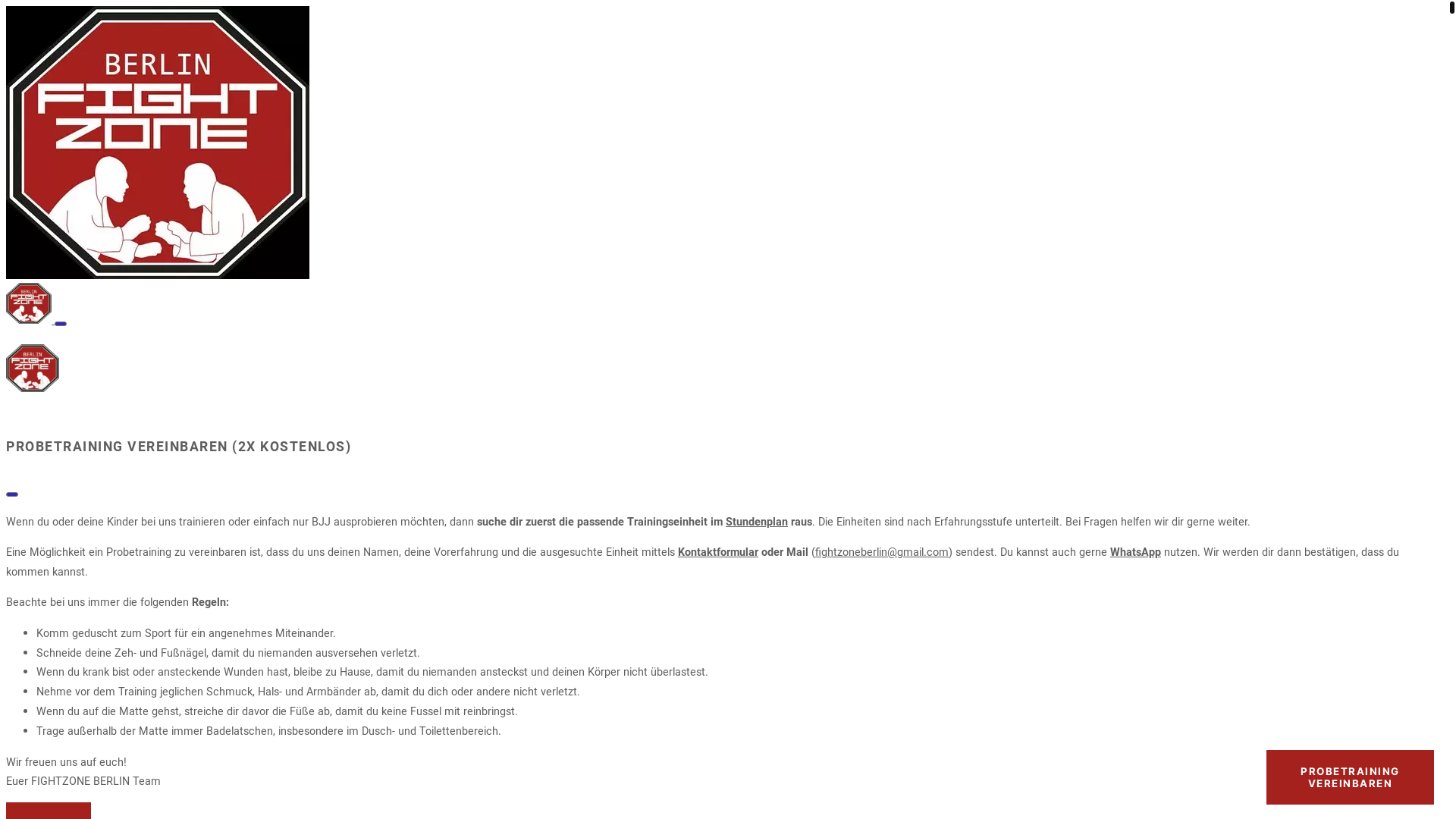 website screenshot of https://fightzone-berlin-gitlab.pages.dev/