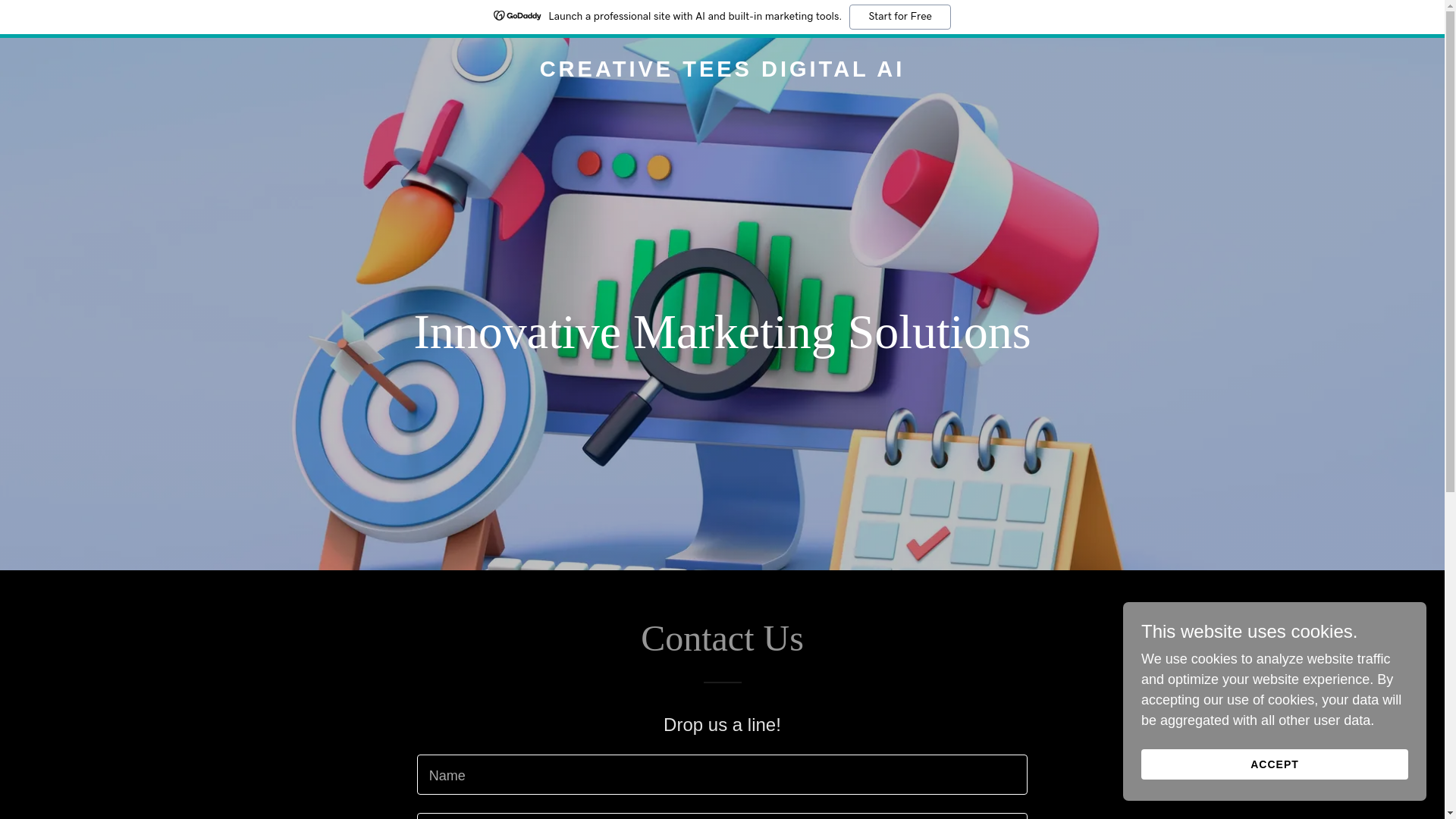 website screenshot of https://creativeteesdigitalai.com/