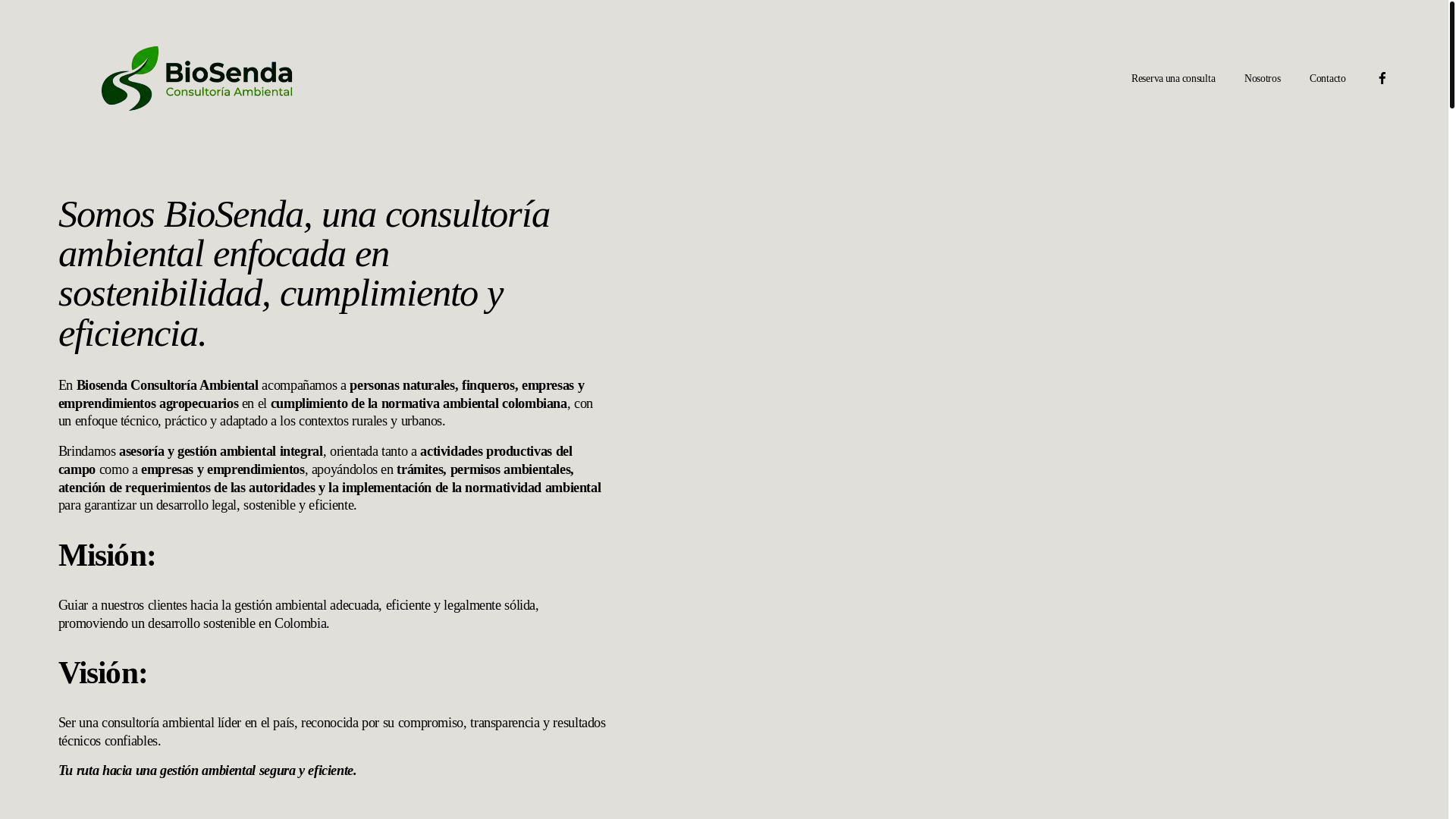 website screenshot of https://biosendaconsultoriaambiental.com/