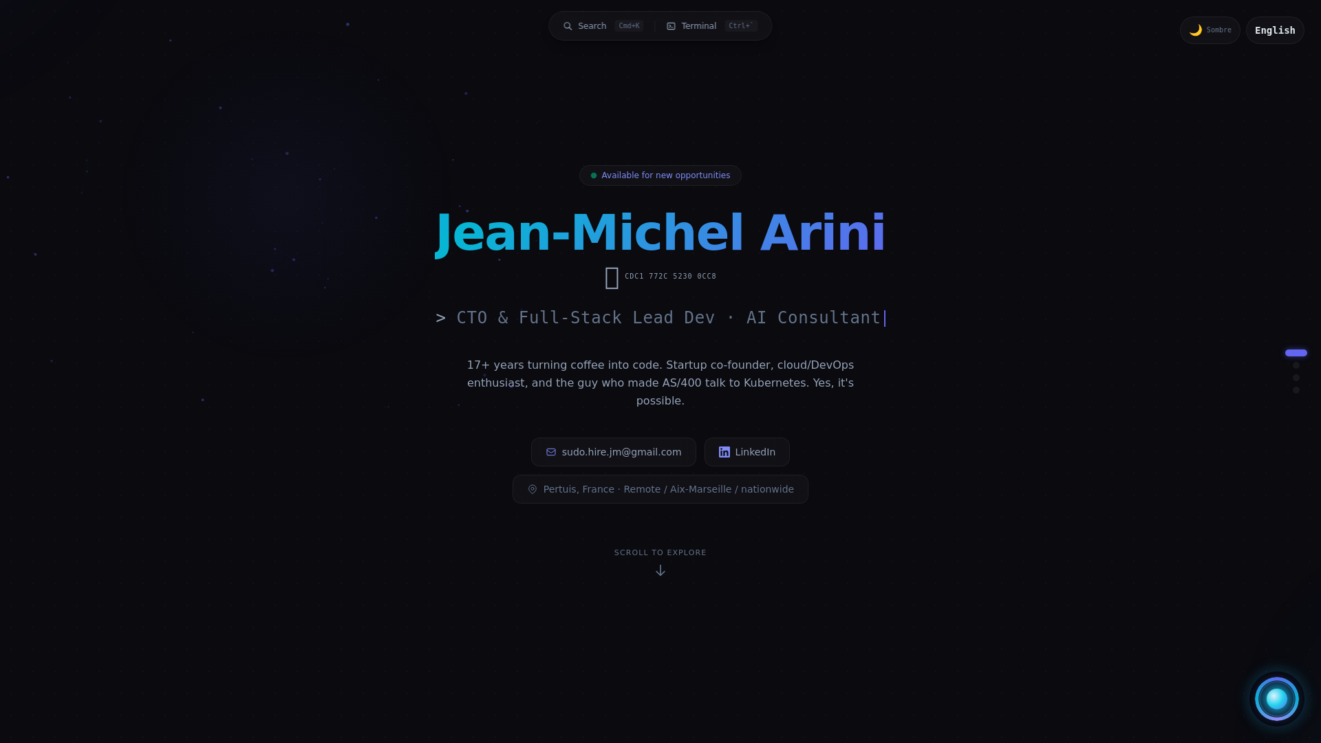 website screenshot of https://mycv-1lk.pages.dev/