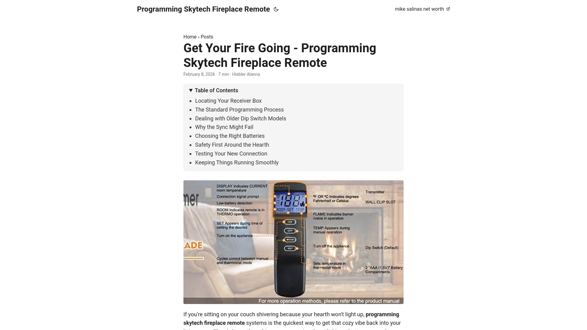 website screenshot of https://programming-skytech-fireplace-remote.pages.dev/
