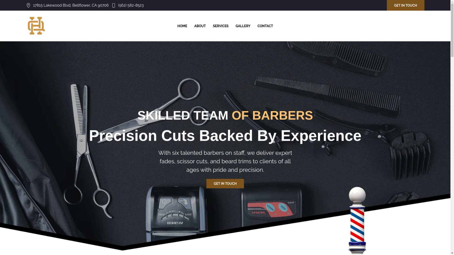 website screenshot of https://headquartersbarbershopca.com/
