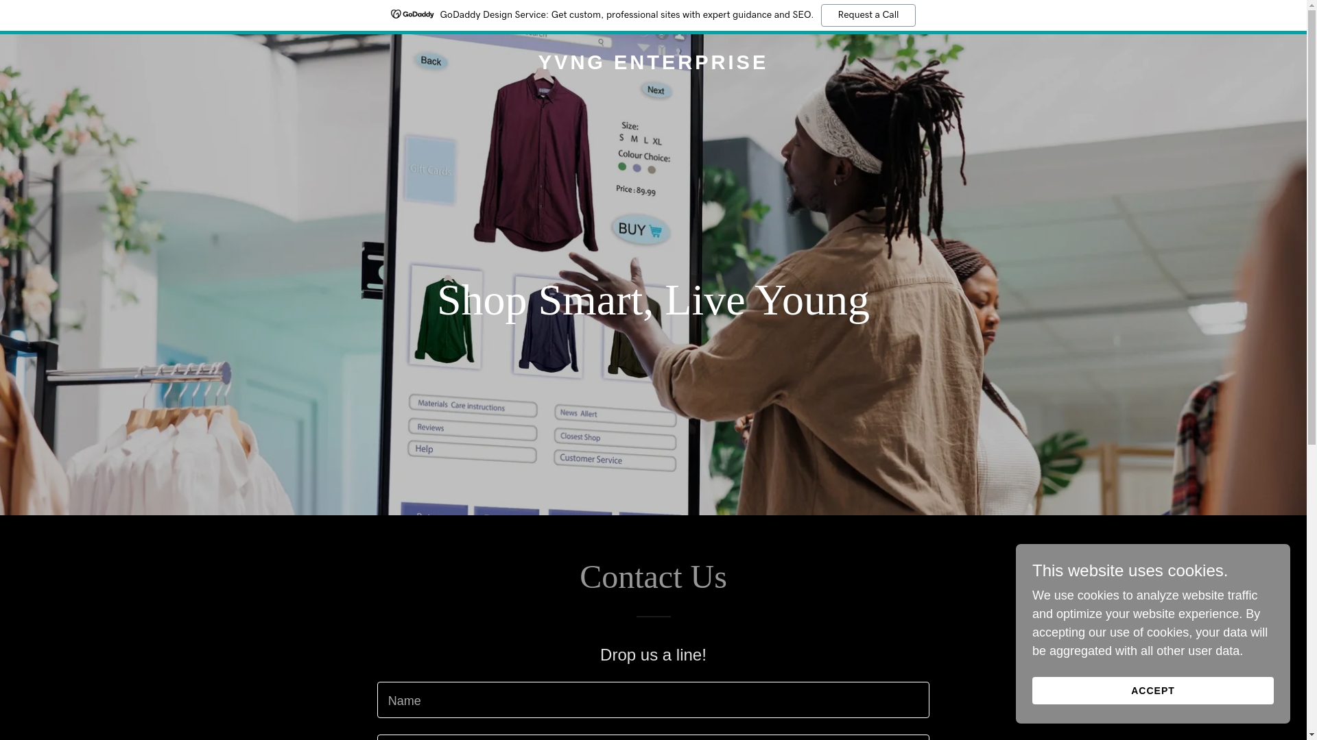 website screenshot of https://yvngenterprise.com/