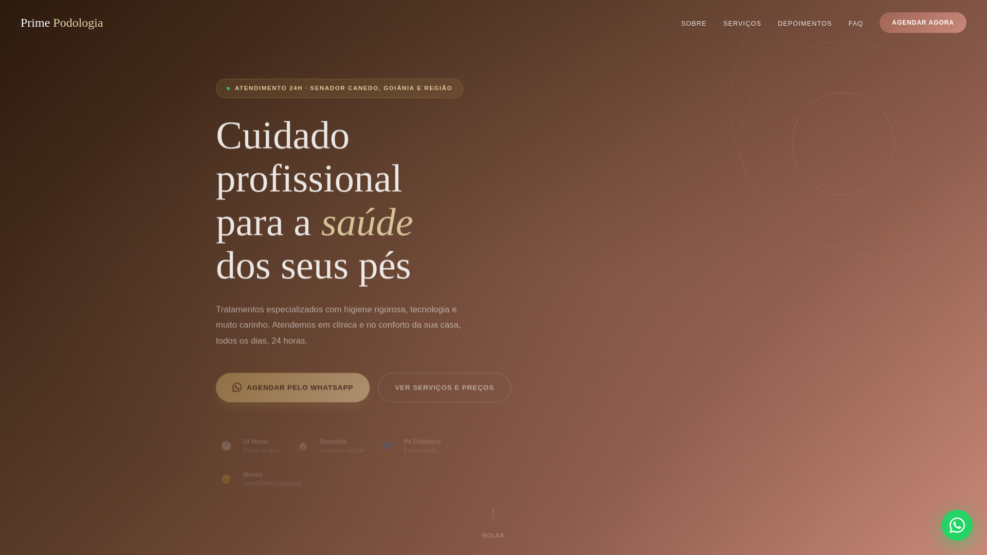 website screenshot of https://clinicaprimepodologia.com.br/