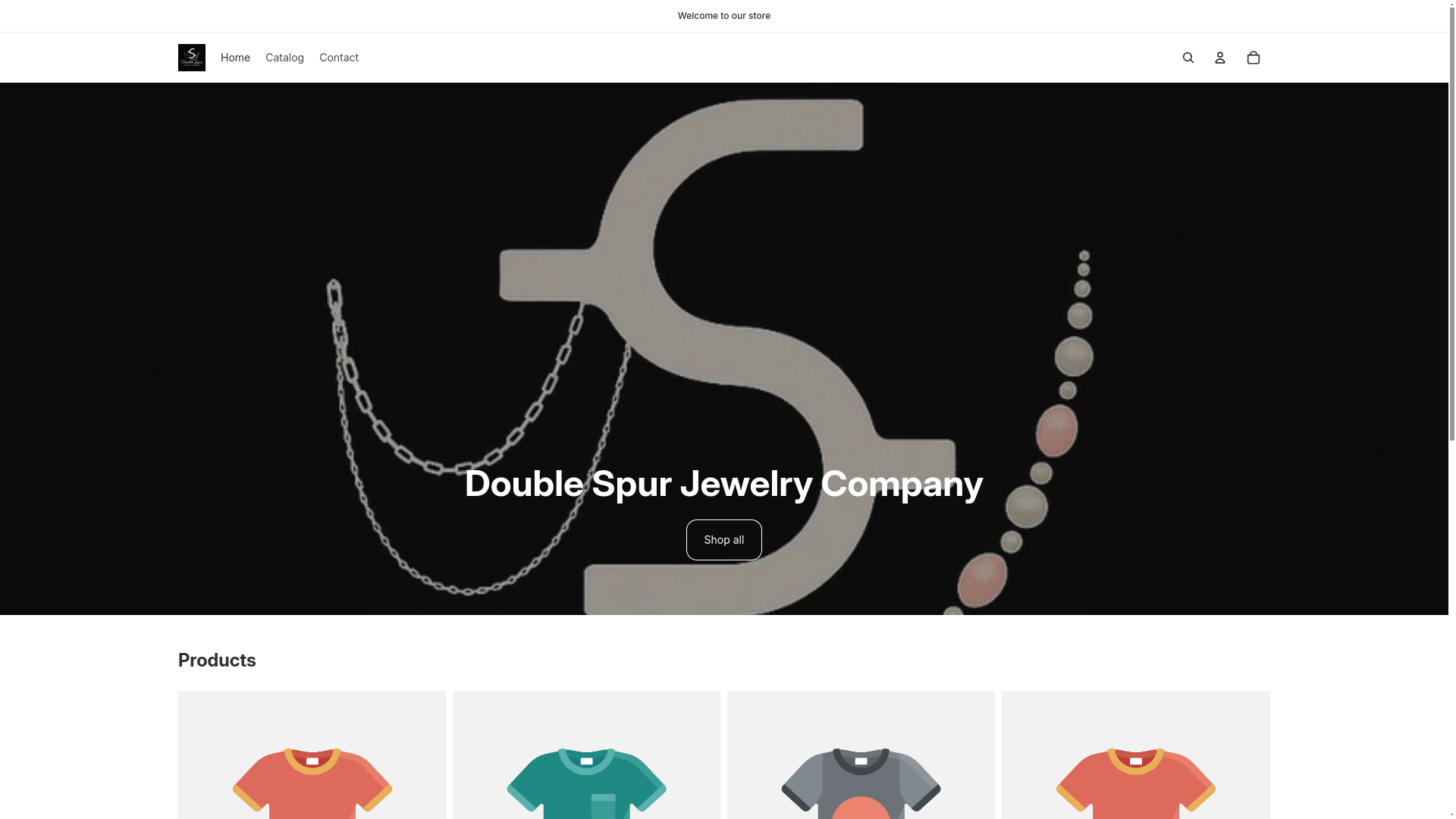 website screenshot of https://doublespurjewelrycompany.com/
