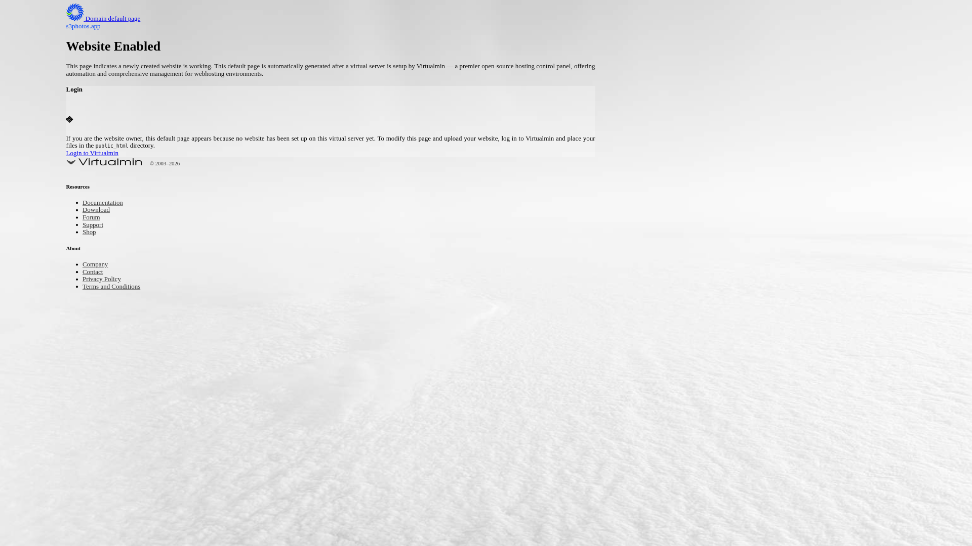 website screenshot of https://s3photos.app